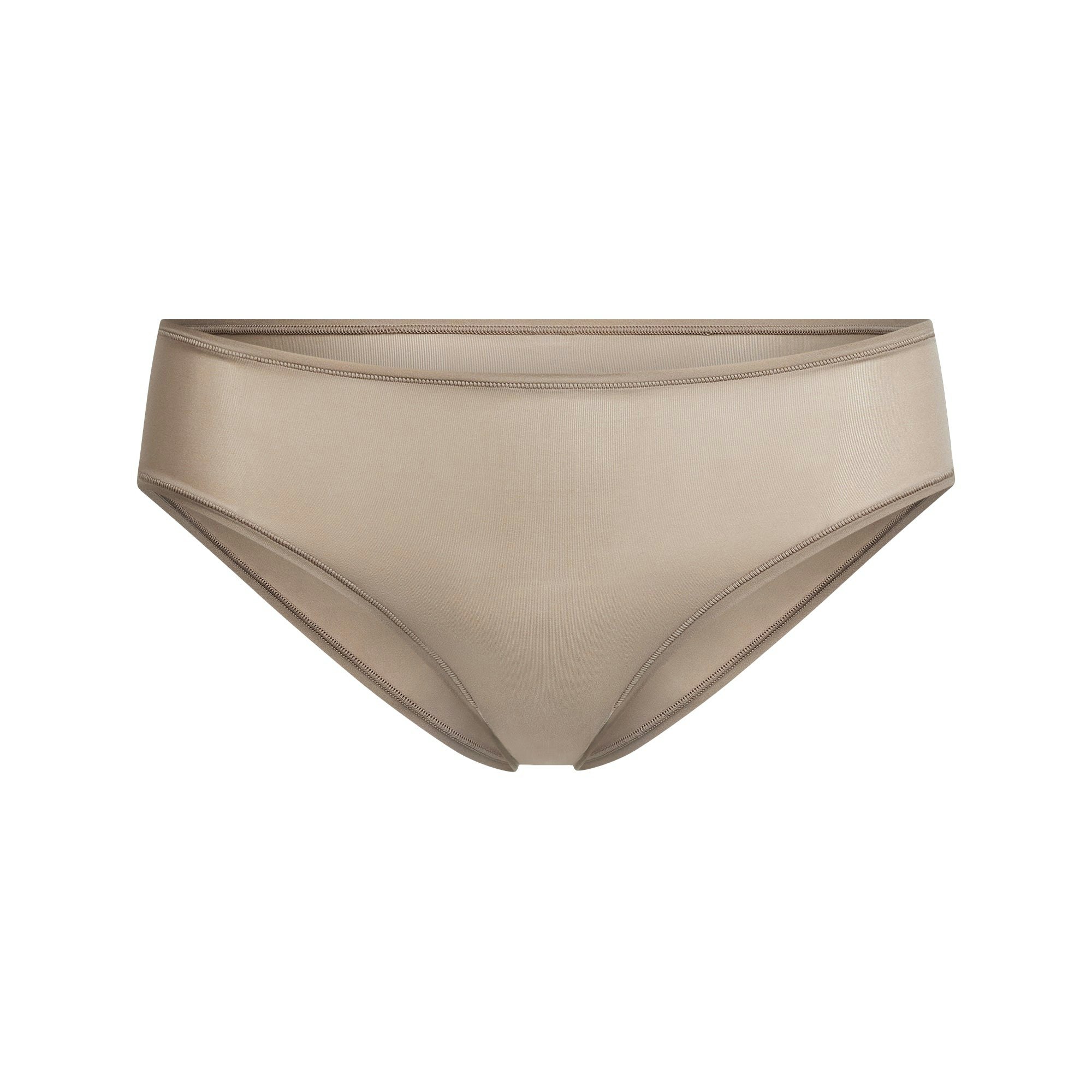 FITS EVERYBODY CHEEKY BRIEF | TRUFFLE FLAT ON A WHITE BACKGROUND | FLT