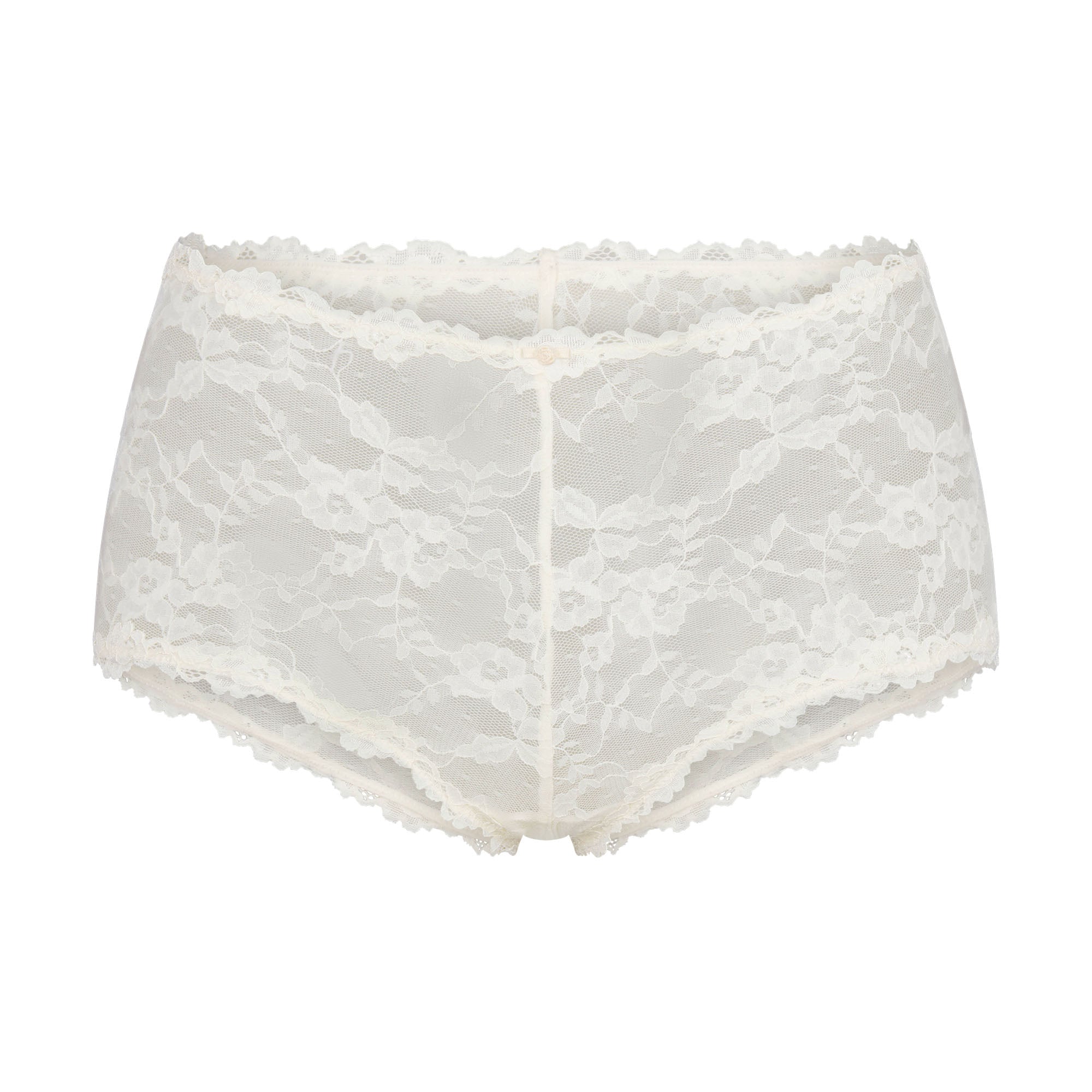 STRETCH LACE BOY SHORT ECRU