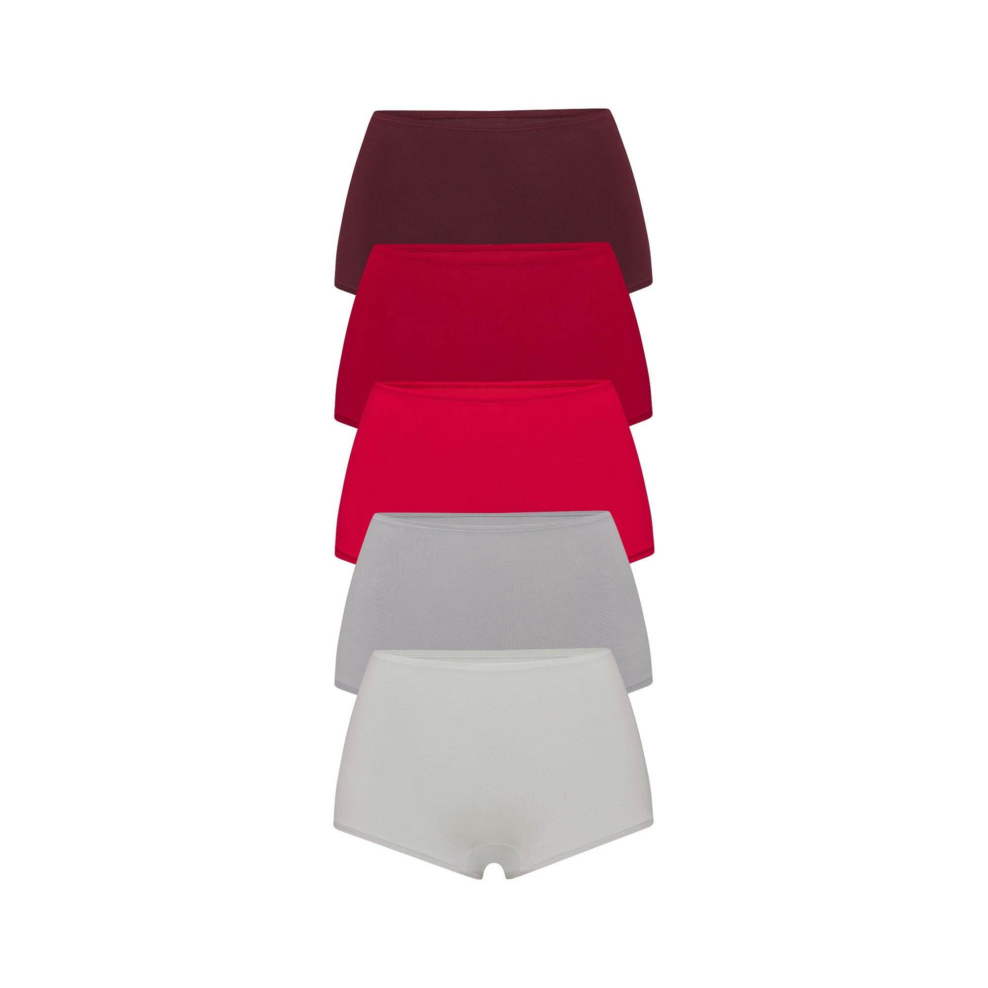 COTTON JERSEY BOY SHORT 5-PACK | CRANBERRY MULTI | FOCUS: 0.0, 1.0, 0.9