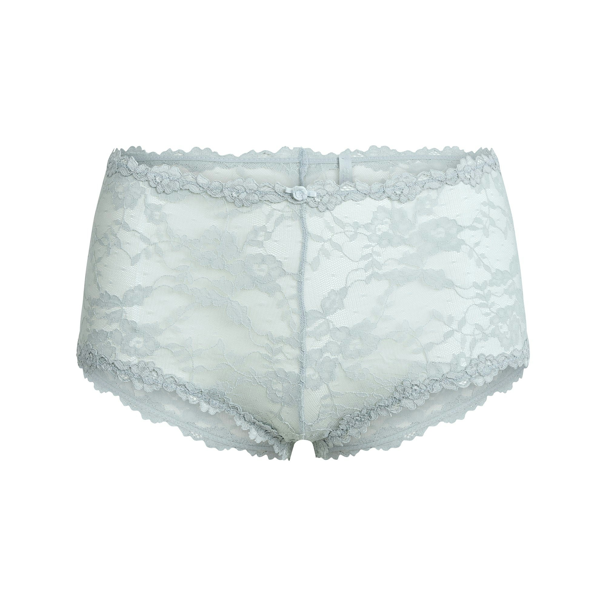 STRETCH LACE BOY SHORT | MERCURY FLAT ON A WHITE BACKGROUND | FLT