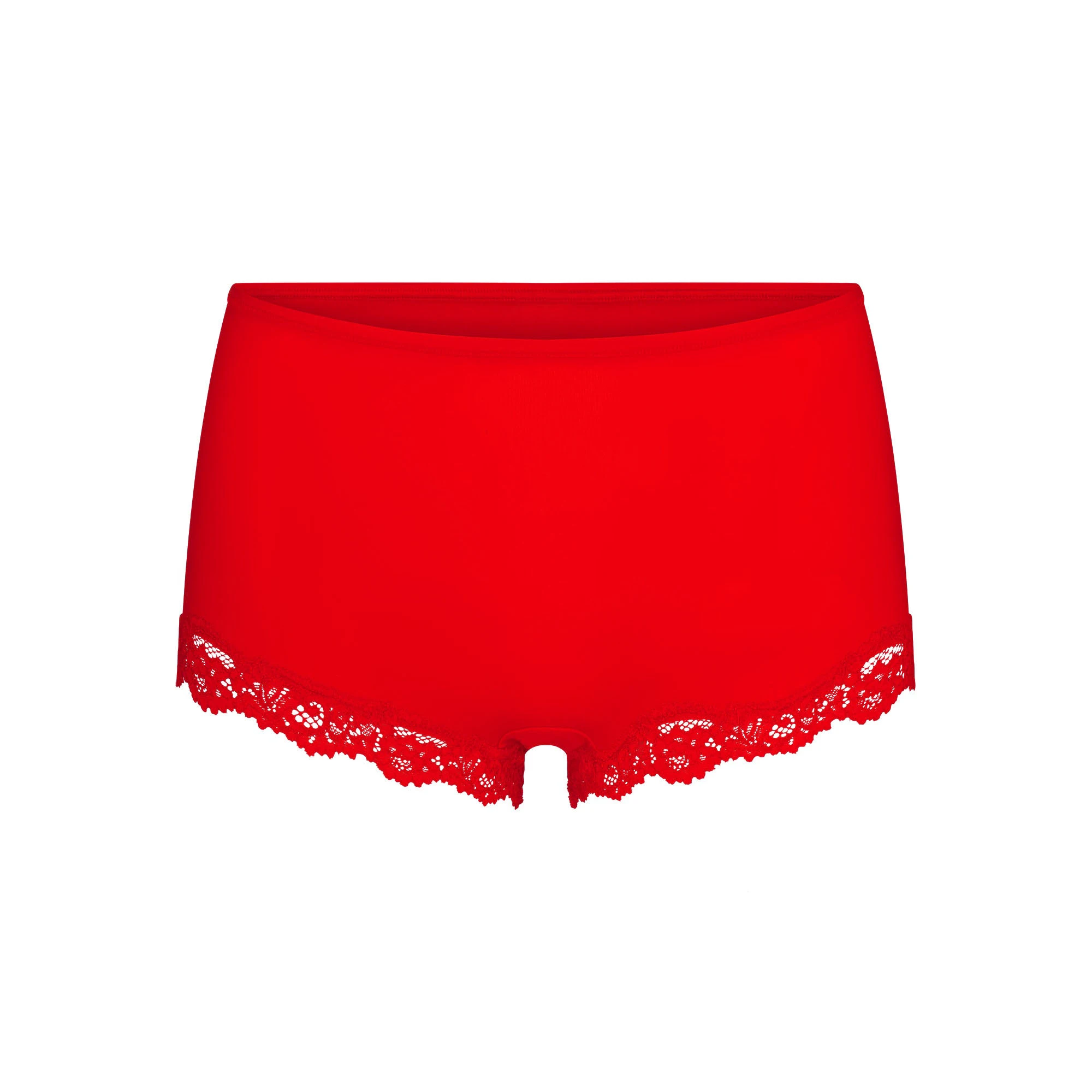 FITS EVERYBODY LACE BOY SHORT | CAYENNE FLAT ON A WHITE BACKGROUND | FLT