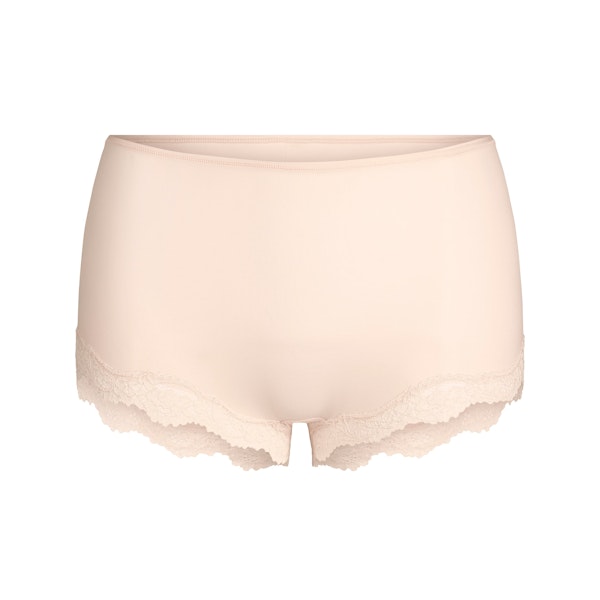 FITS EVERYBODY LACE BOY SHORT | PRIMROSE TONAL FLAT ON A WHITE BACKGROUND | FLT