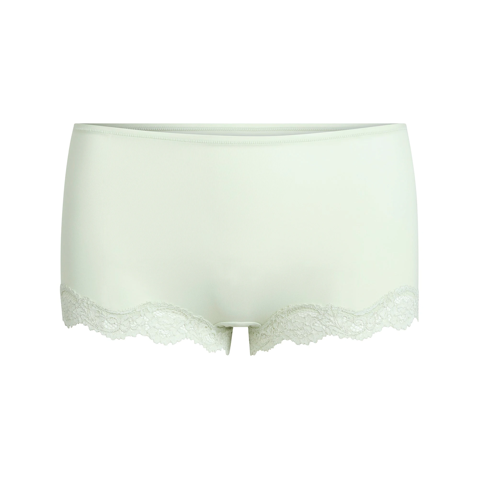 FITS EVERYBODY LACE BOY SHORT | SPEARMINT FLAT ON A WHITE BACKGROUND | FLT