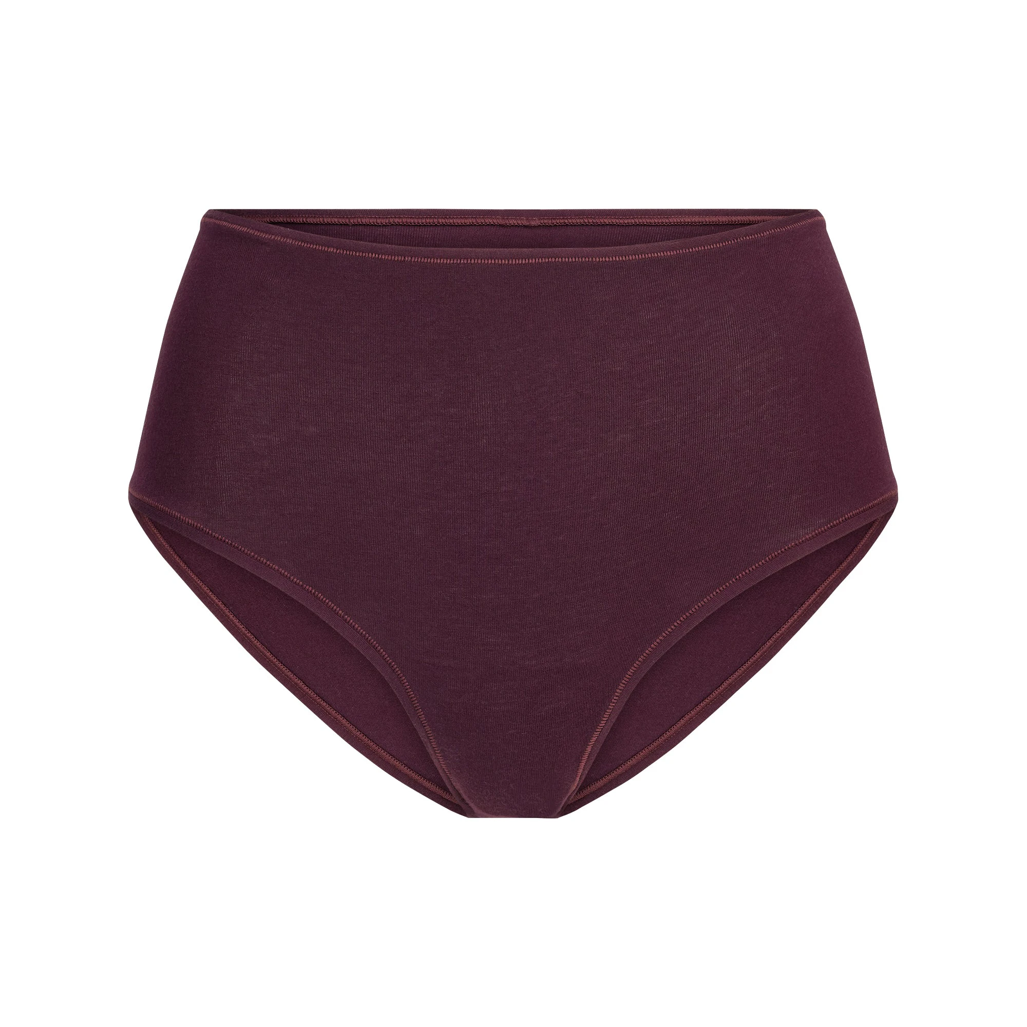 COTTON JERSEY FULL BRIEF | CURRANT FLAT ON A WHITE BACKGROUND @ | FLT