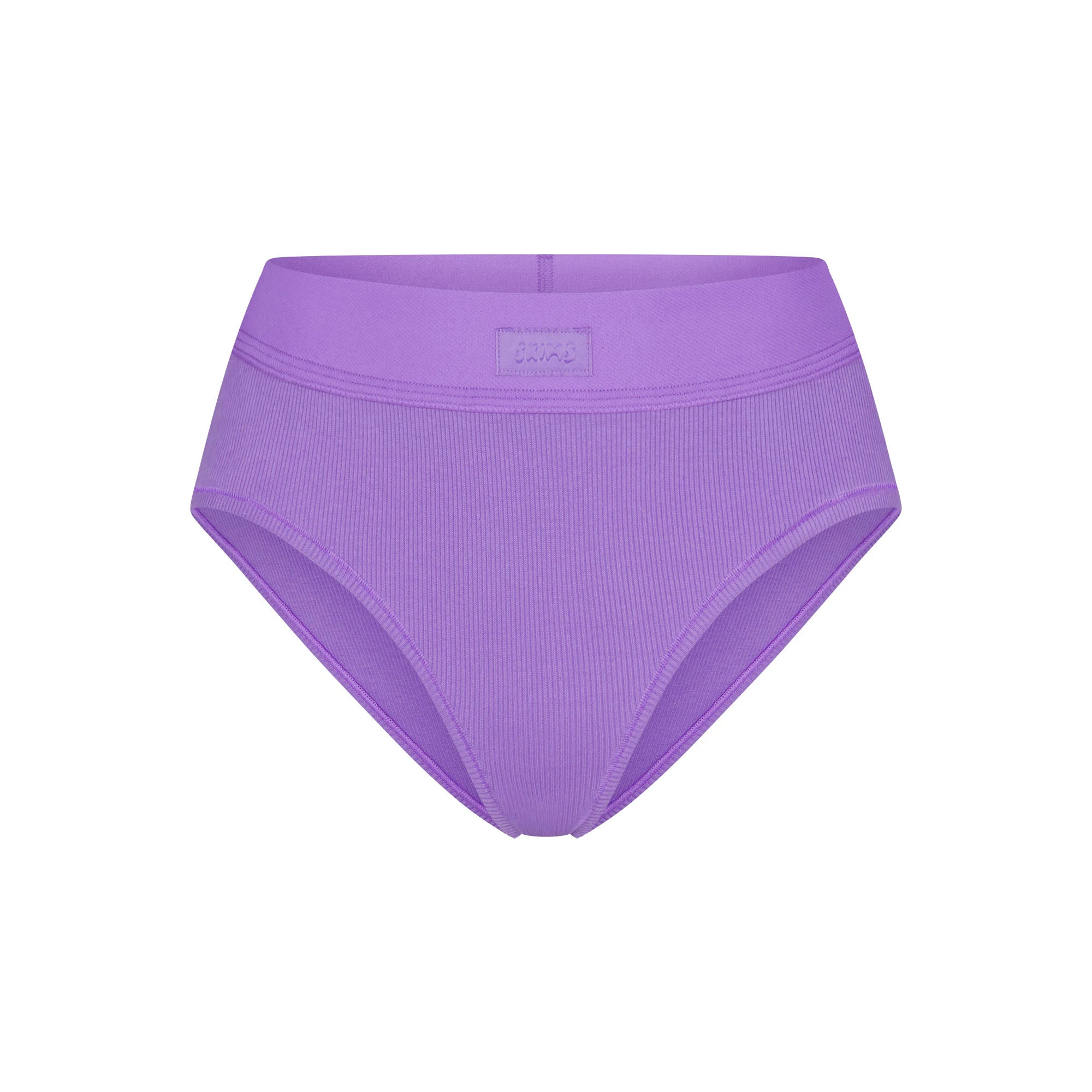 COTTON RIB BRIEF | ULTRA VIOLET(BRIEFS, PANTIES) FLAT ON A WHITE BACKGROUND
