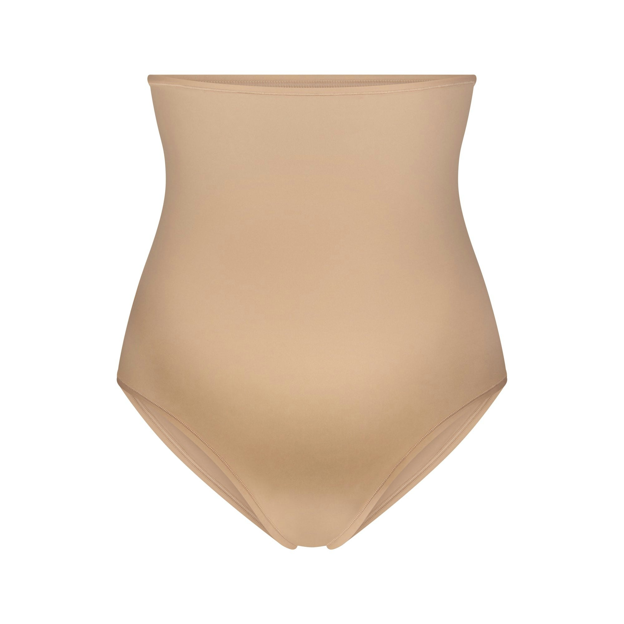 FITS EVERYBODY MATERNITY HIGH-WAISTED BRIEF | CLAY (BRIEFS, PANTIES) LAYS FLAT ON A WHITE BACKGROUND | FLT