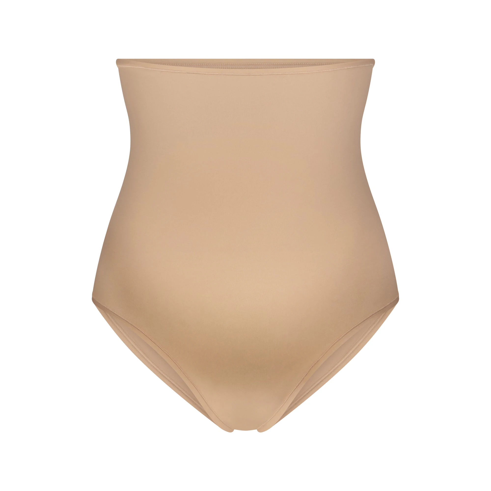 FITS EVERYBODY MATERNITY HIGH-WAISTED BRIEF | CLAY (BRIEFS, PANTIES) LAYS FLAT ON A WHITE BACKGROUND | FLT