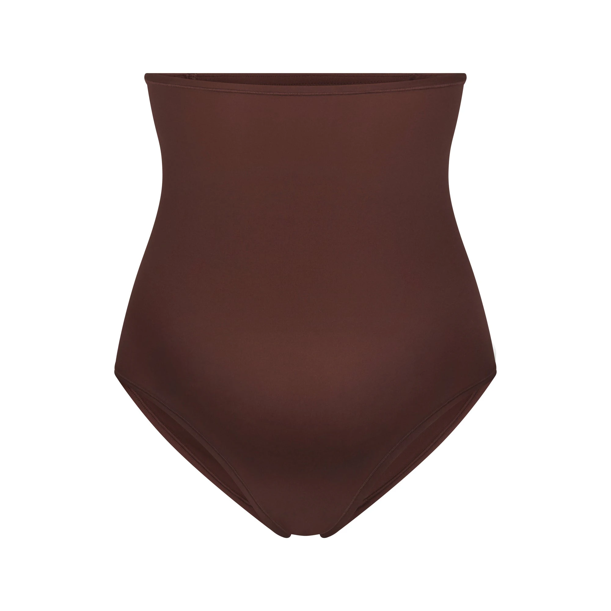 FITS EVERYBODY MATERNITY HIGH-WAISTED BRIEF | COCOA (BRIEFS, PANTIES) LAYS FLAT ON A WHITE BACKGROUND