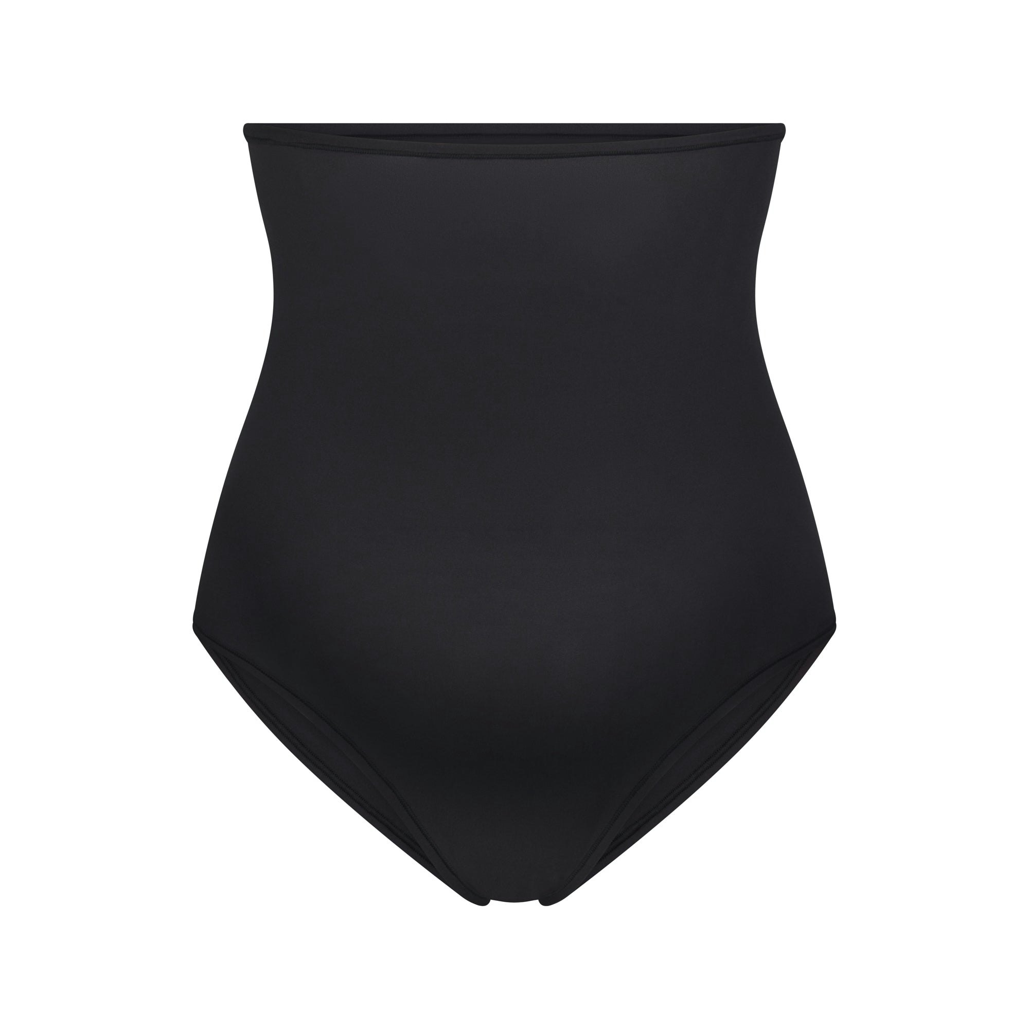 FITS EVERYBODY MATERNITY HIGH-WAISTED BRIEF | ONYX (BRIEFS, PANTIES) LAYS FLAT ON A WHITE BACKGROUND | FLT
