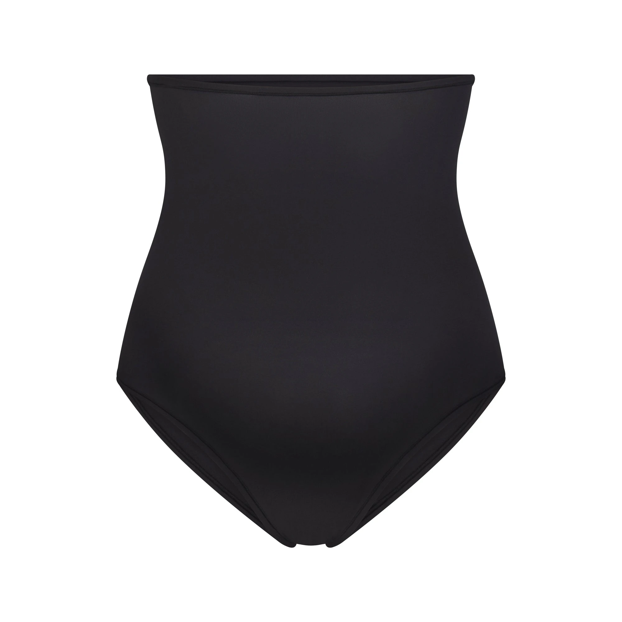 FITS EVERYBODY MATERNITY HIGH-WAISTED BRIEF | ONYX (BRIEFS, PANTIES) LAYS FLAT ON A WHITE BACKGROUND | FLT