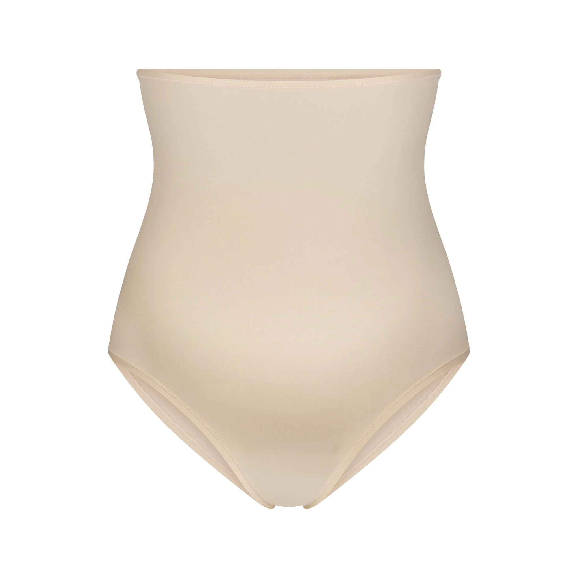 FITS EVERYBODY MATERNITY HIGH-WAISTED BRIEF | SAND (BRIEFS, PANTIES) LAYS FLAT ON A WHITE BACKGROUND | FLT
