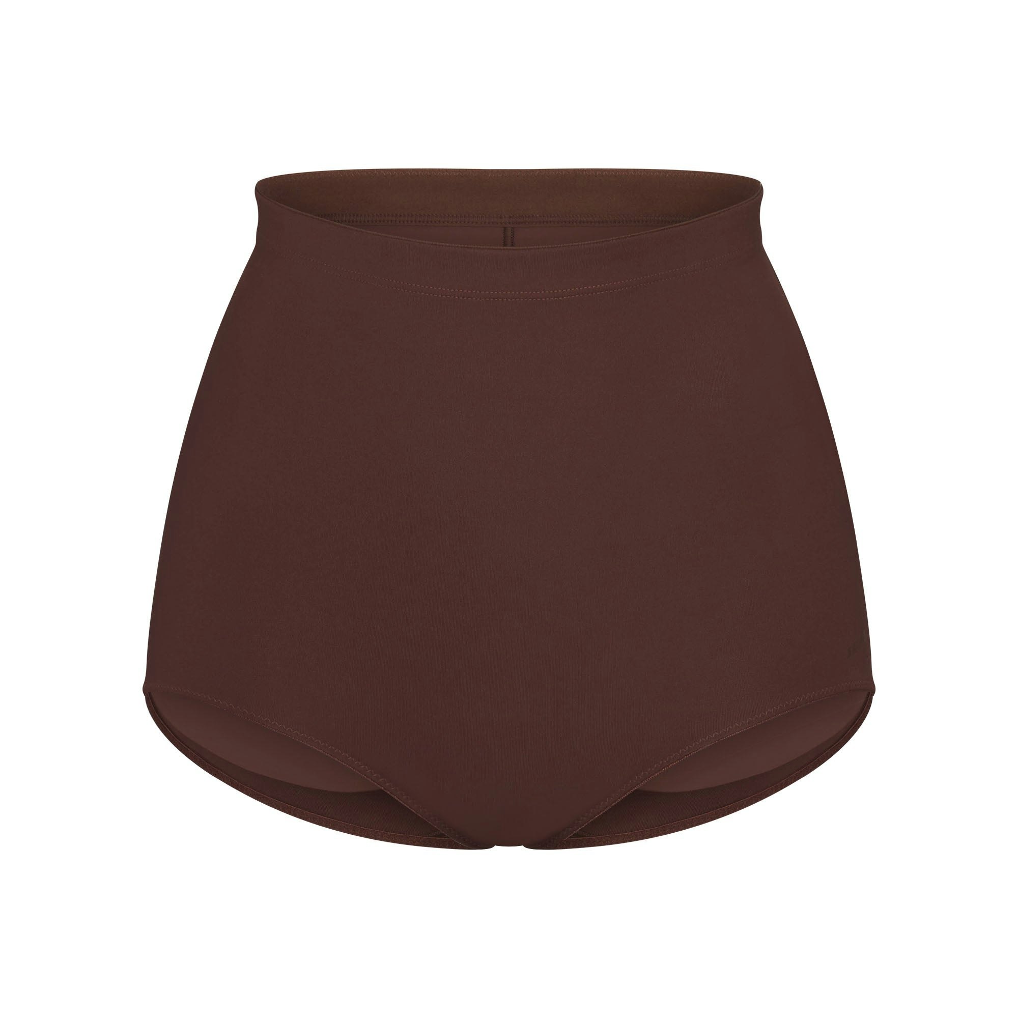 SKIMS BODY BUTT ENHANCING BRIEF | COCOA FLAT ON A WHITE BACKGROUND | FLT