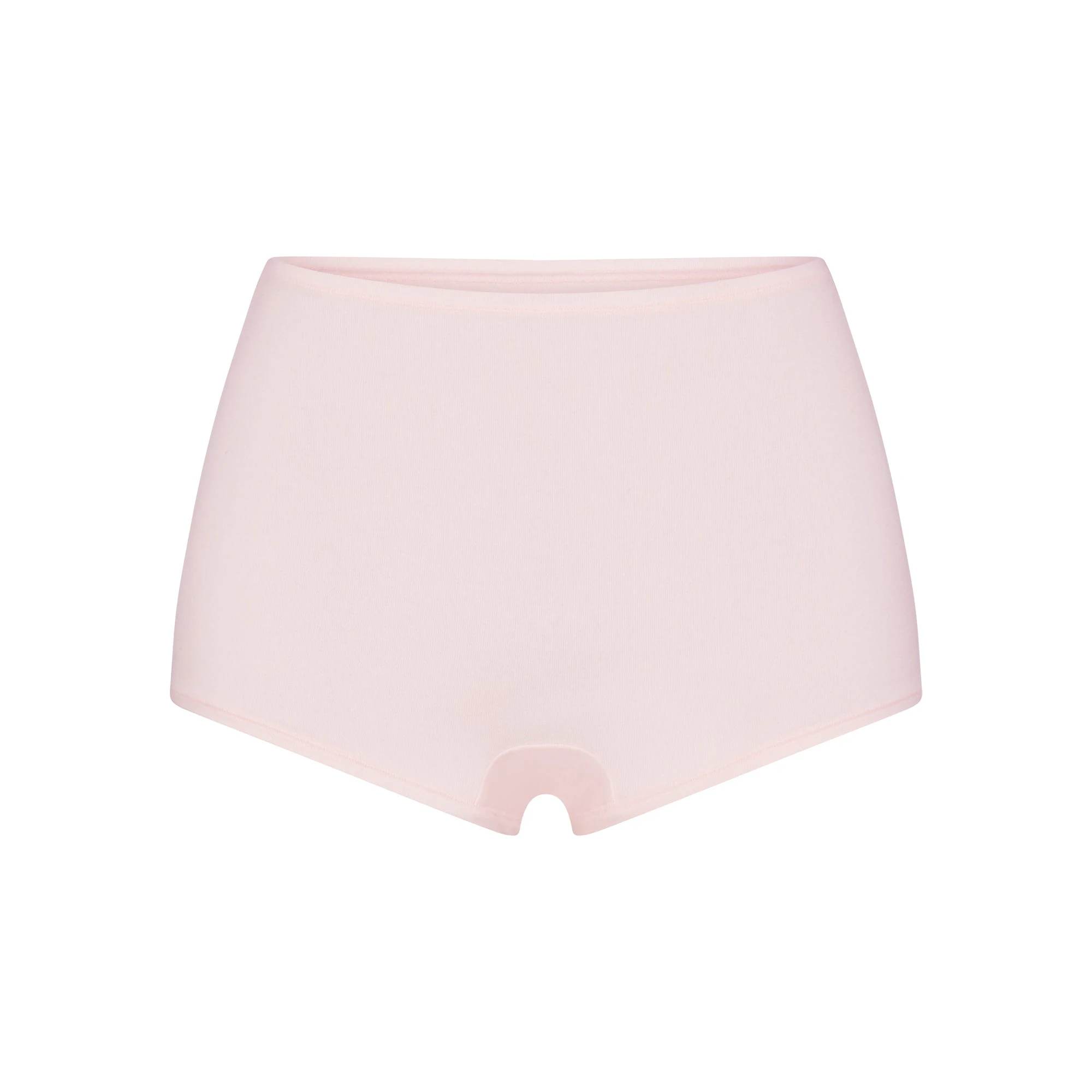 COTTON JERSEY BOY SHORT | BARELY PINK (BOY SHORTS) FLAT ON A WHITE BACKGROUND | FLT