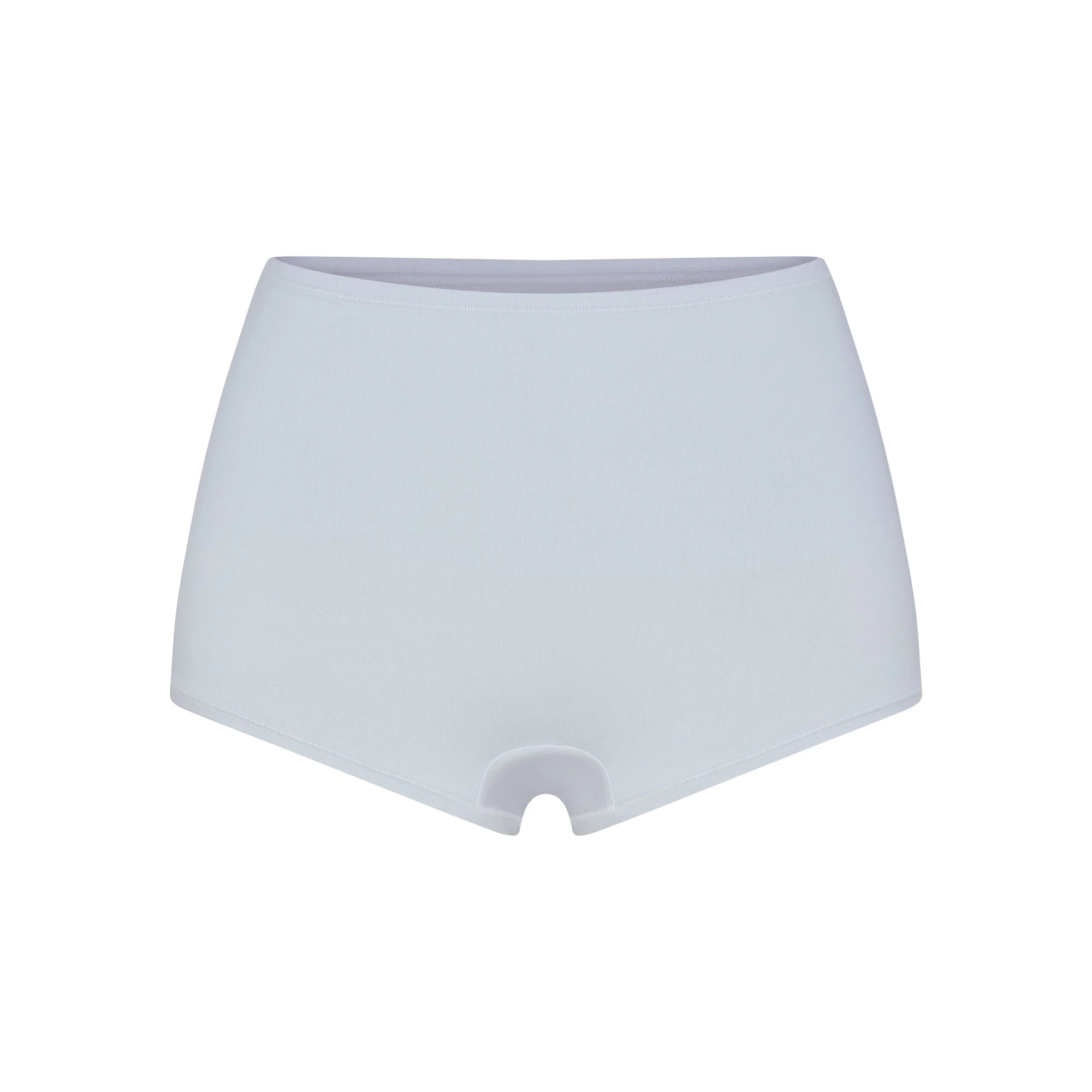 COTTON JERSEY BOY SHORT | ZEN BLUE (BOY SHORTS) FLAT ON A WHITE BACKGROUND | FLT