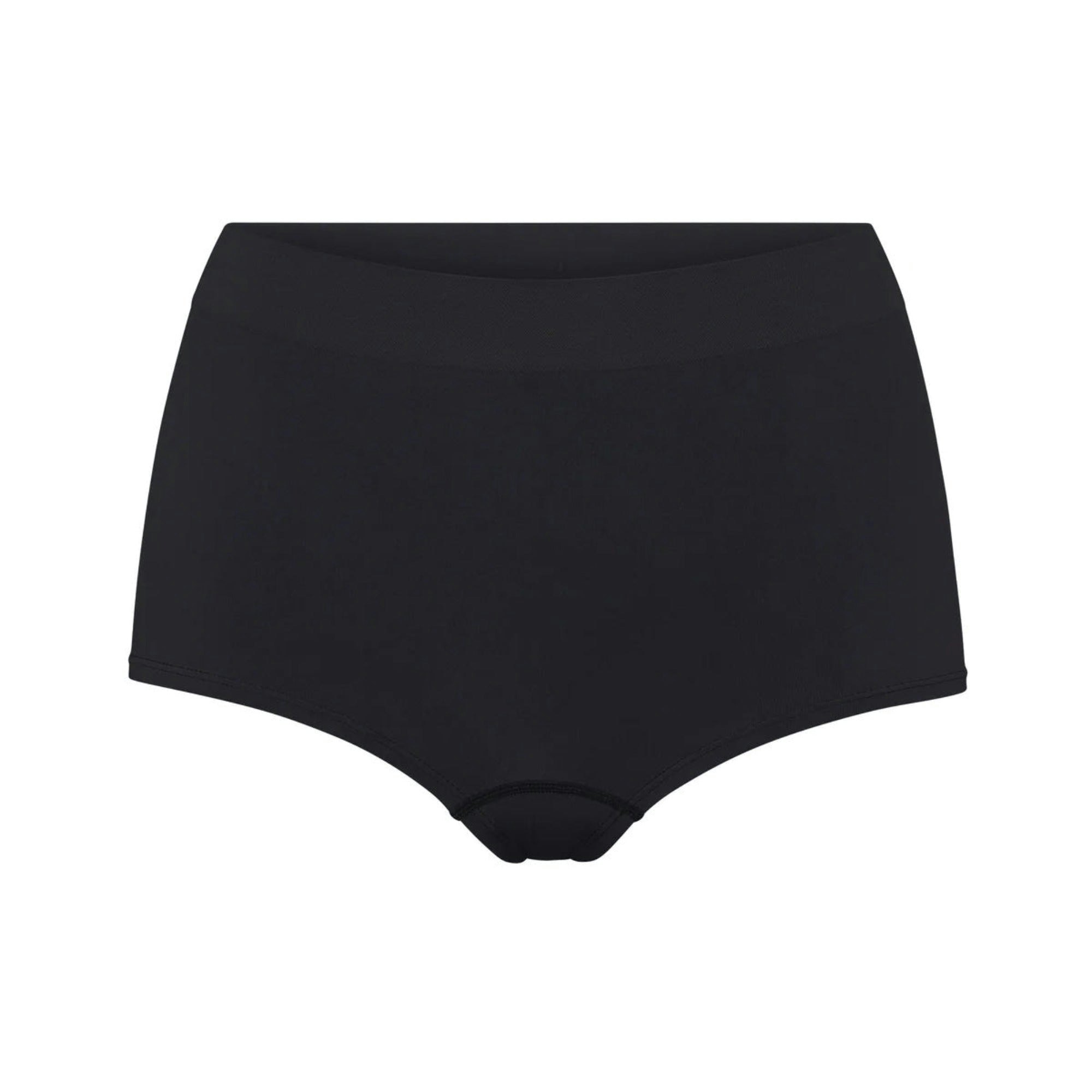 SOFT SMOOTHING SEAMLESS BOY SHORT | ONYX (BOY SHORTS, PANTIES) LAYS FLAT ON A WHITE BACKGROUND | FLT