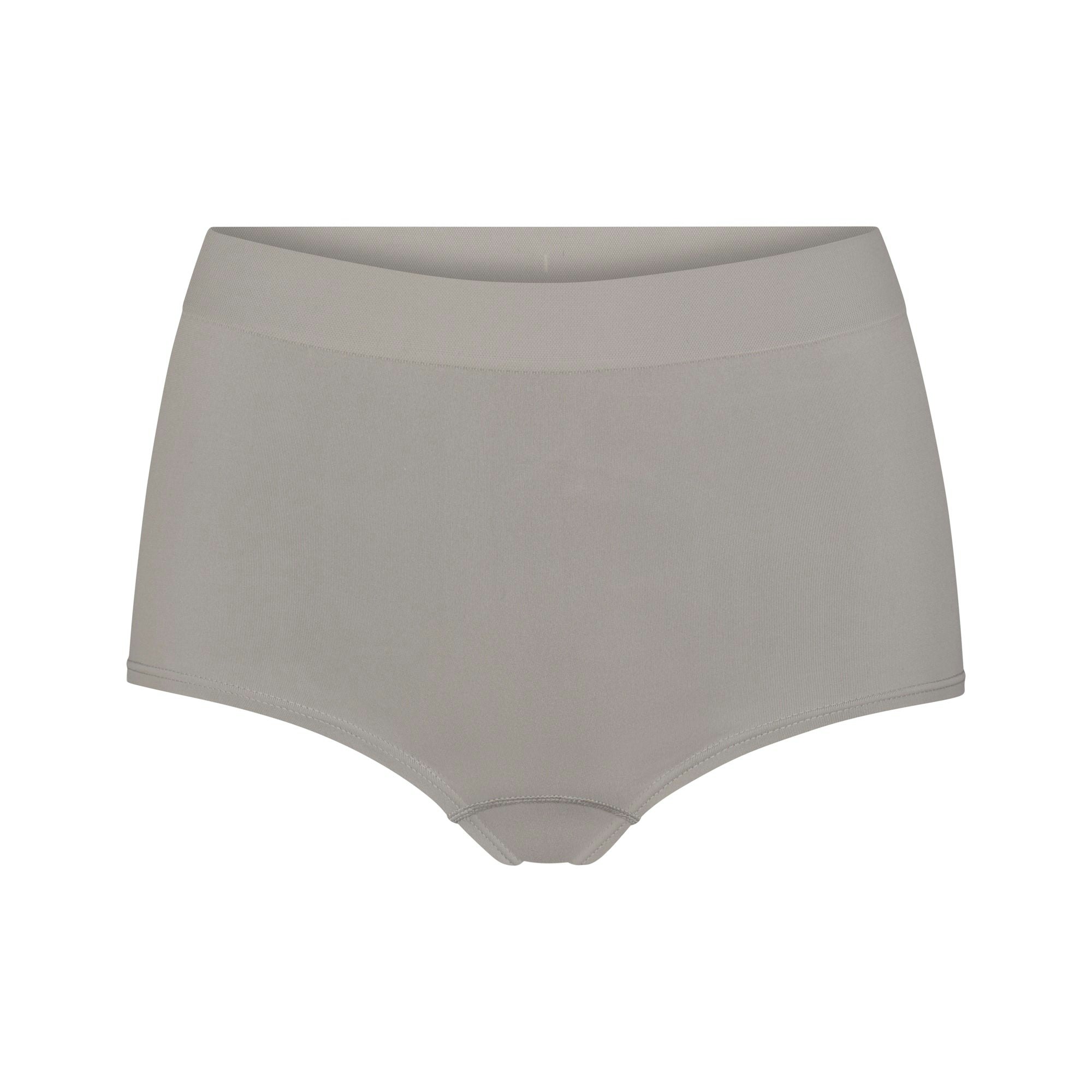 SOFT SMOOTHING SEAMLESS BOY SHORT | SMOKE (BOY SHORTS, PANTIES) LAYS FLAT ON A WHITE BACKGROUND