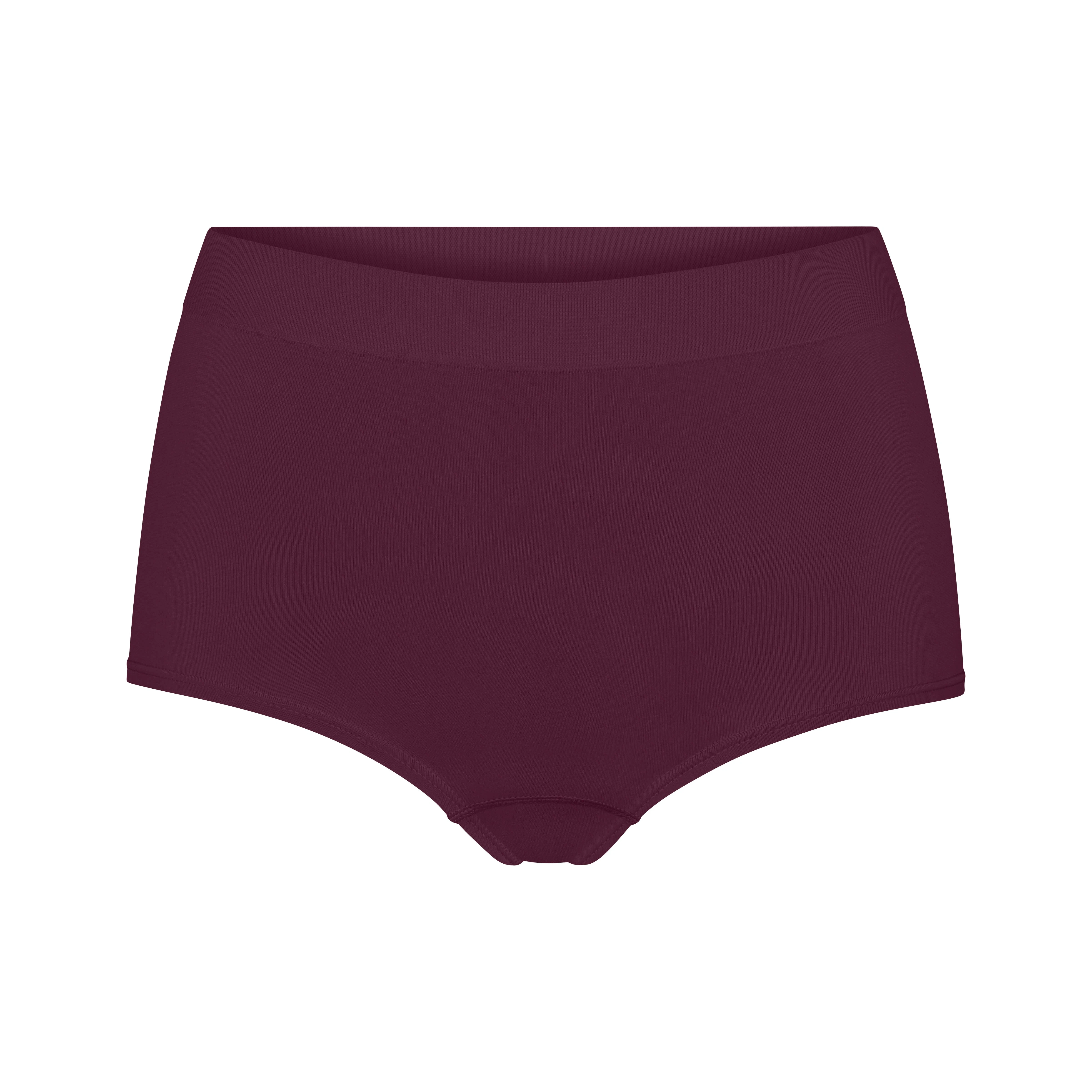 SOFT SMOOTHING SEAMLESS BOY SHORT | DEEP BERRY N A WHITE BACKGROUND
