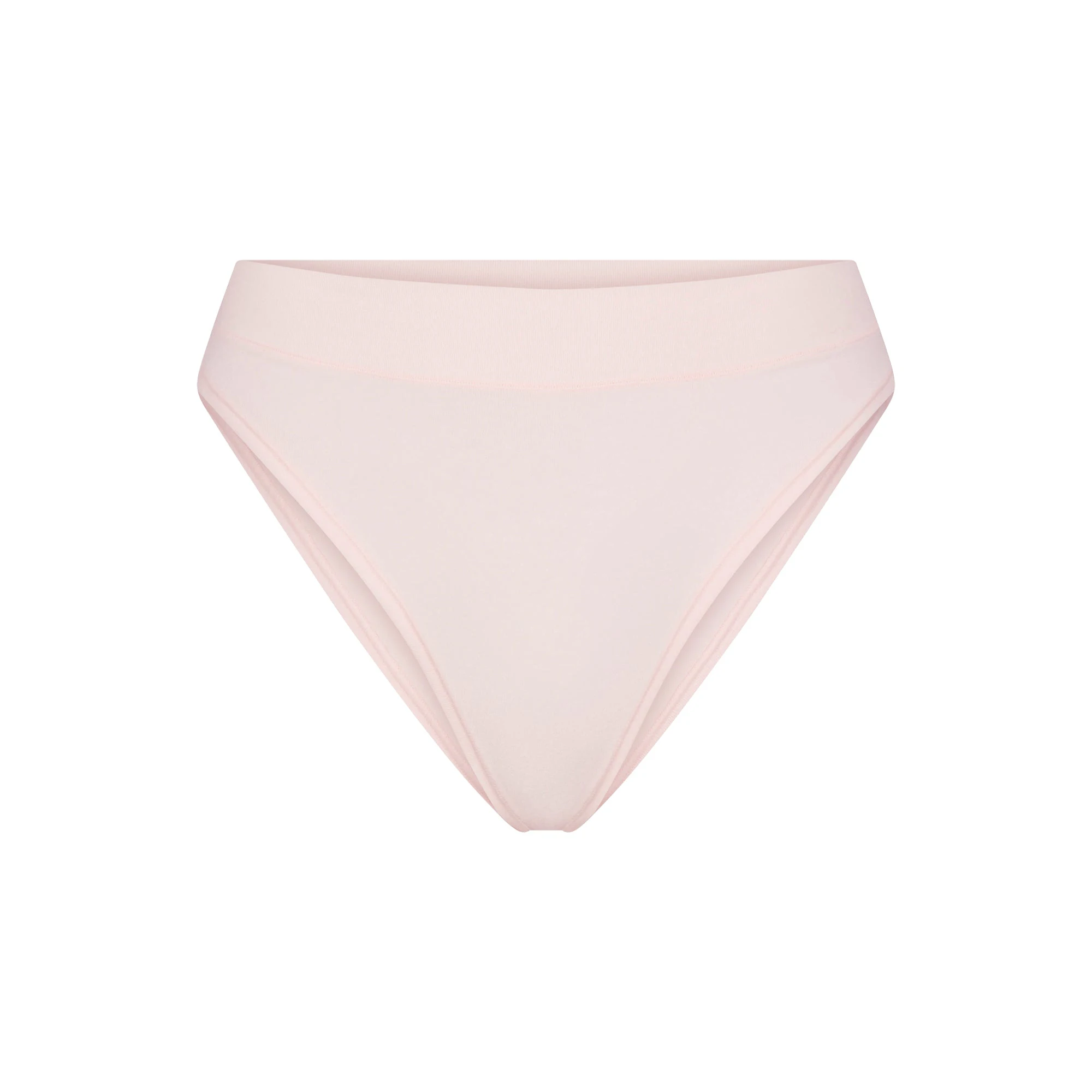 COTTON JERSEY CHEEKY TANGA | BARELY PINK (TANGAS) FLAT ON A WHITE BACKGROUND | FLT