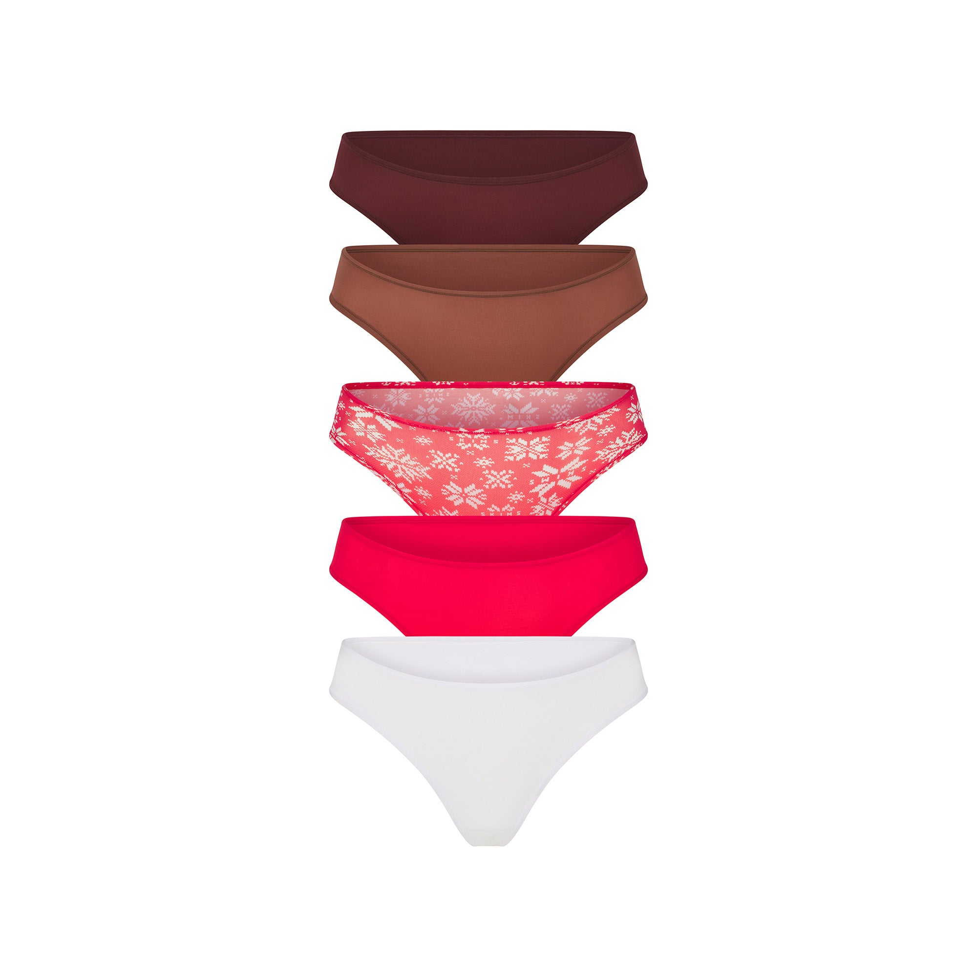 FITS EVERYBODY CHEEKY BRIEF 5-PACK | BRANDY MULTI