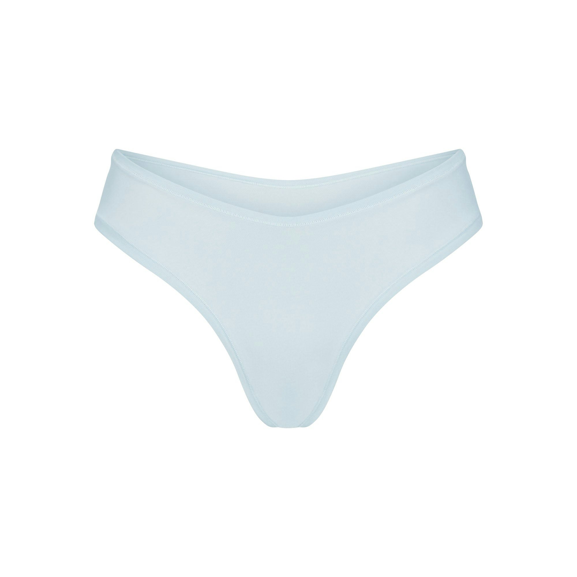 COTTON JERSEY DIPPED THONG | OPAL FLAT ON A WHITE BACKGROUND | FLT