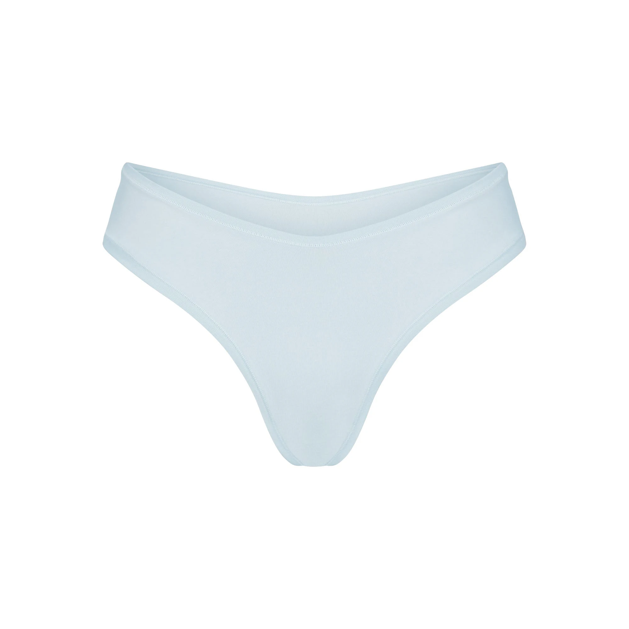 COTTON JERSEY DIPPED THONG | OPAL FLAT ON A WHITE BACKGROUND | FLT