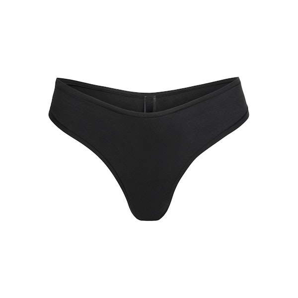 COTTON JERSEY DIPPED THONG | SOOT FLAT ON A WHITE BACKGROUND | FLT