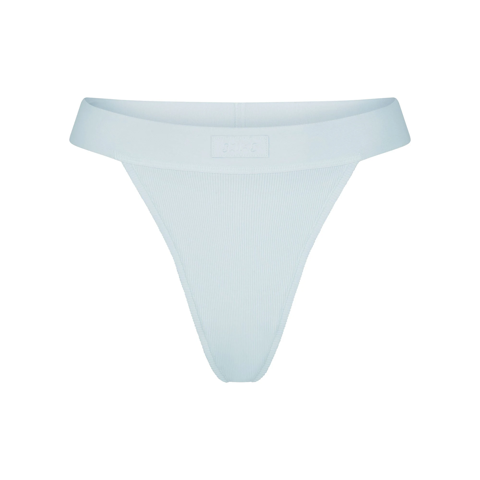 COTTON RIB THONG | OPAL FLAT ON A WHITE BACKGROUND | FLT