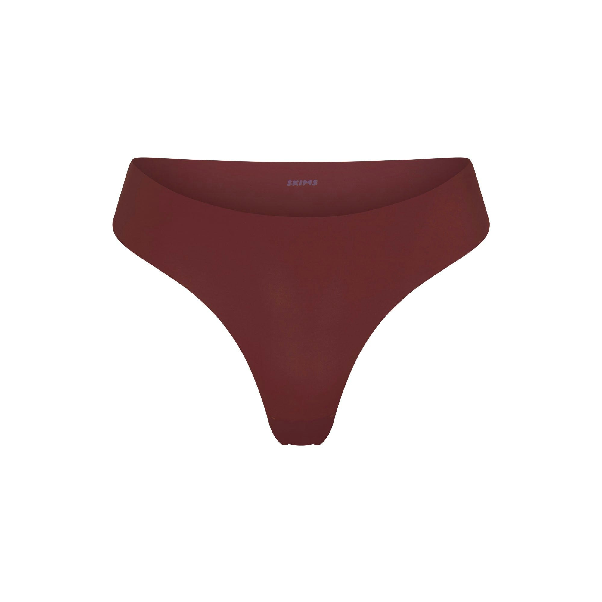 NAKED DIPPED THONG | OXBLOOD (THONGS, PANTIES) FLAT ON A WHITE BACKGROUND | FLT