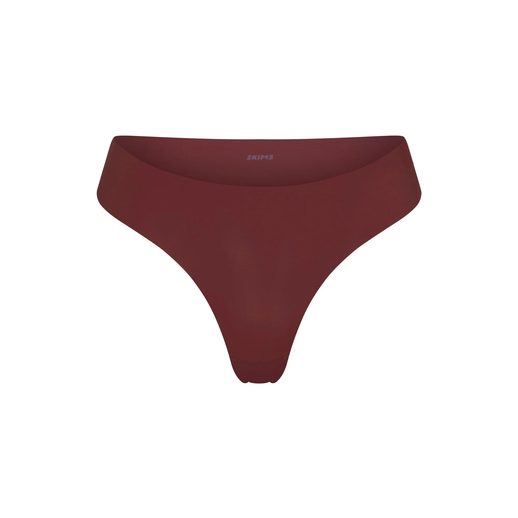 NAKED DIPPED THONG | OXBLOOD (THONGS, PANTIES) FLAT ON A WHITE BACKGROUND | FLT