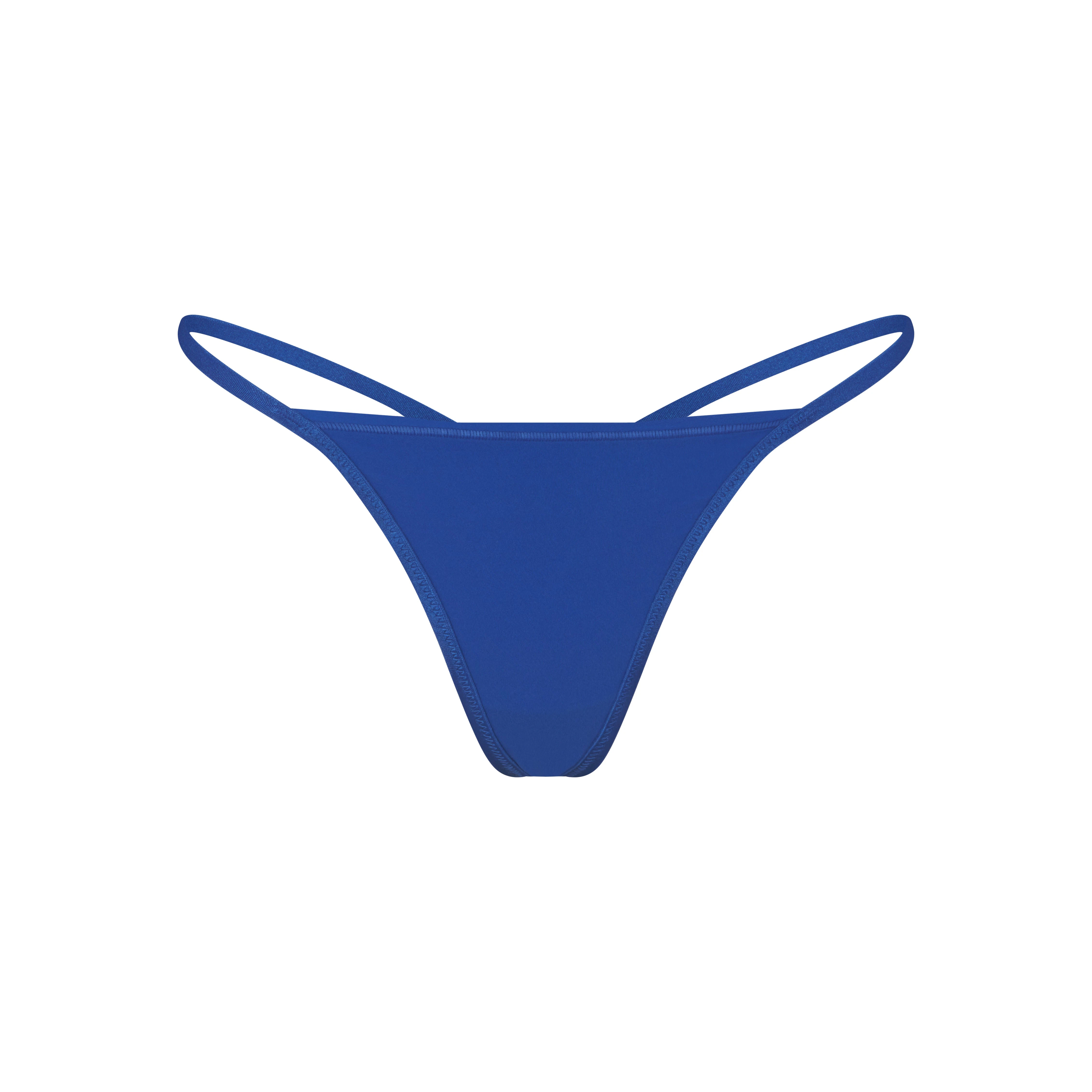 FITS EVERYBODY T-STRING THONG LAYS FLAT ON A WHITE BACKGROUND