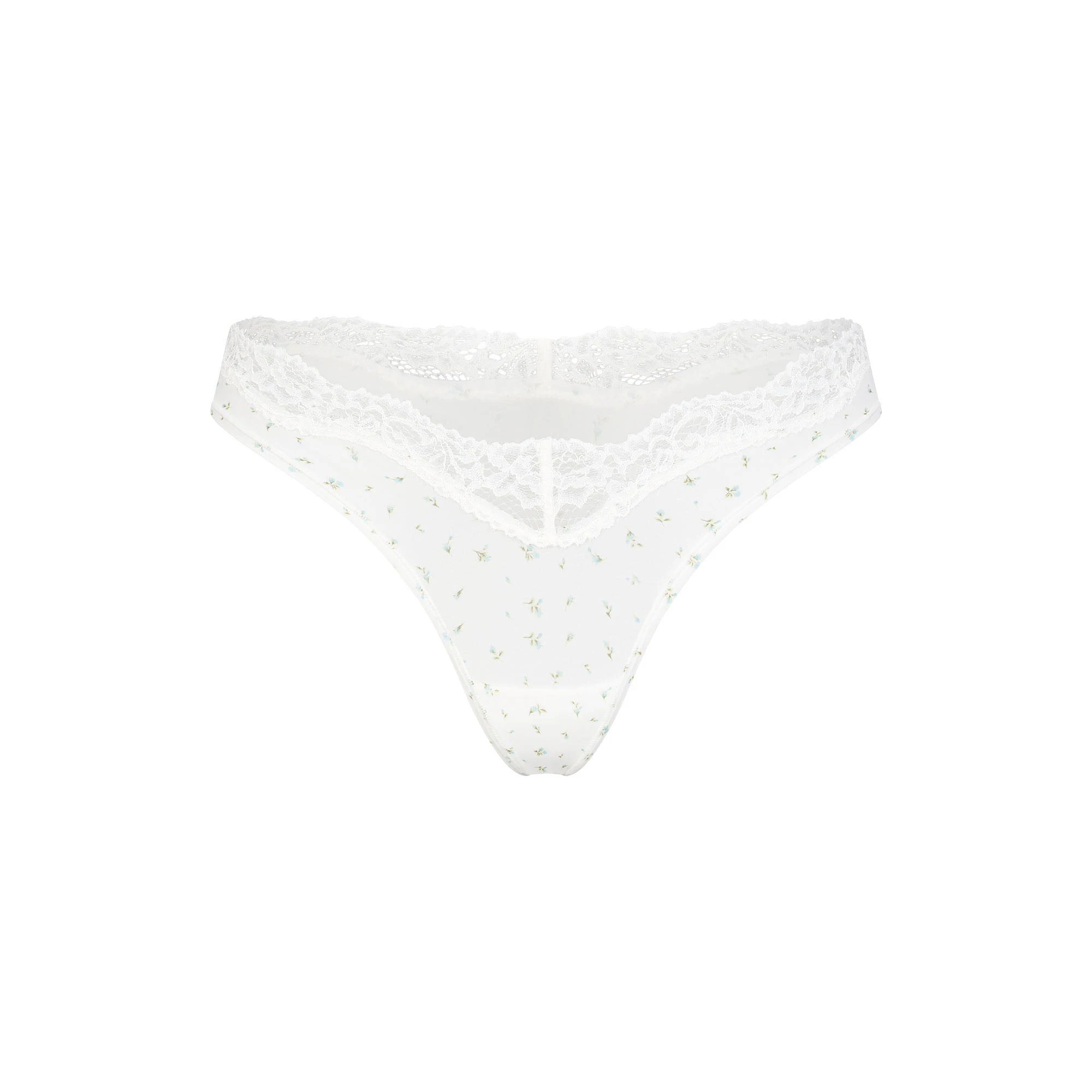 FITS EVERYBODY LACE DIPPED THONG 5-PACK | CELESTE ROSEBUD MULTI FLAT ON A WHITE BACKGROUND | FLT