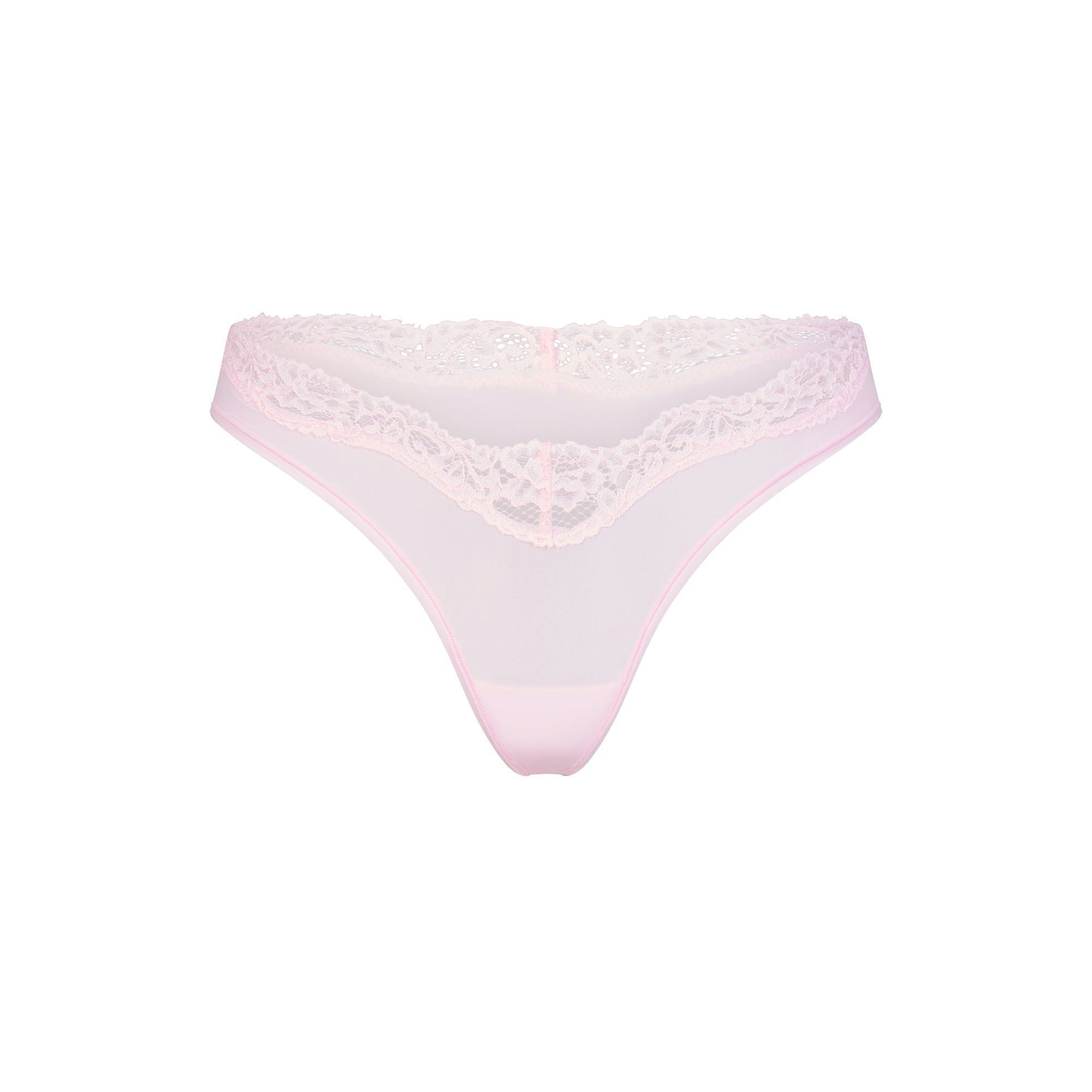 FITS EVERYBODY LACE DIPPED THONG 5-PACK | CHERRY BLOSSOM ROSEBUD MULTI FLAT ON A WHITE BACKGROUND | FLT