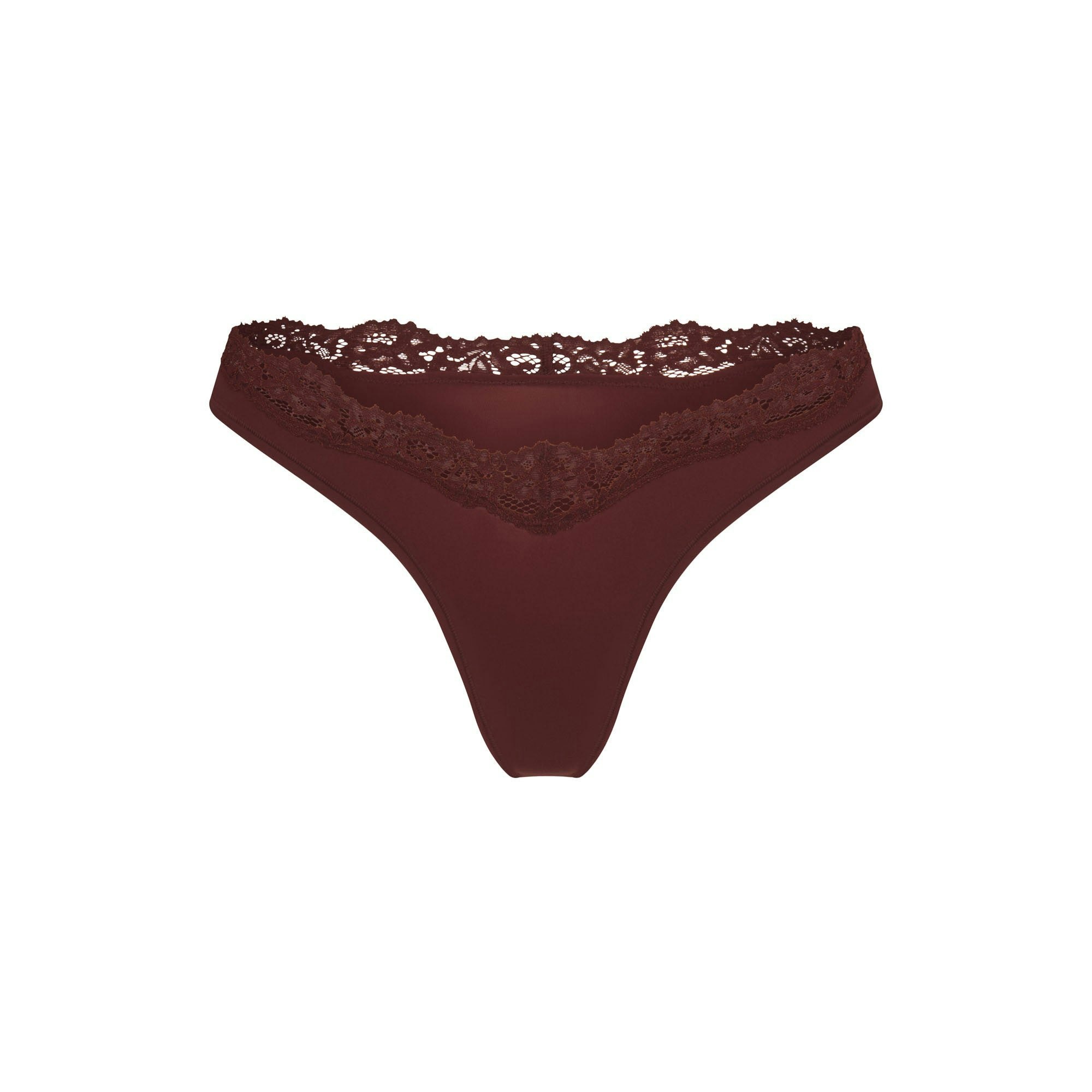 FITS EVERYBODY LACE DIPPED THONG | OXBLOOD FLAT ON A WHITE BACKGROUND | FLT