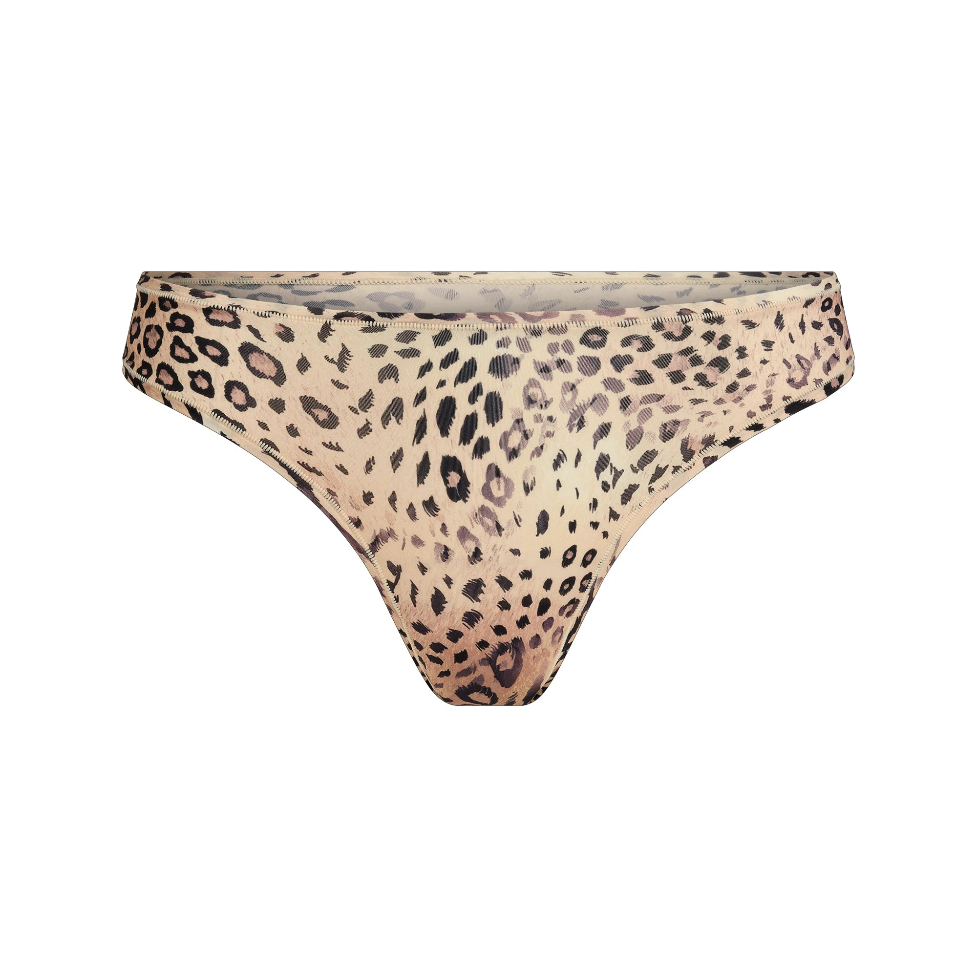 FITS EVERYBODY DIPPED FRONT THONG | SAND MULTI ANIMAL FLAT ON A WHITE BACKGROUND | FLT