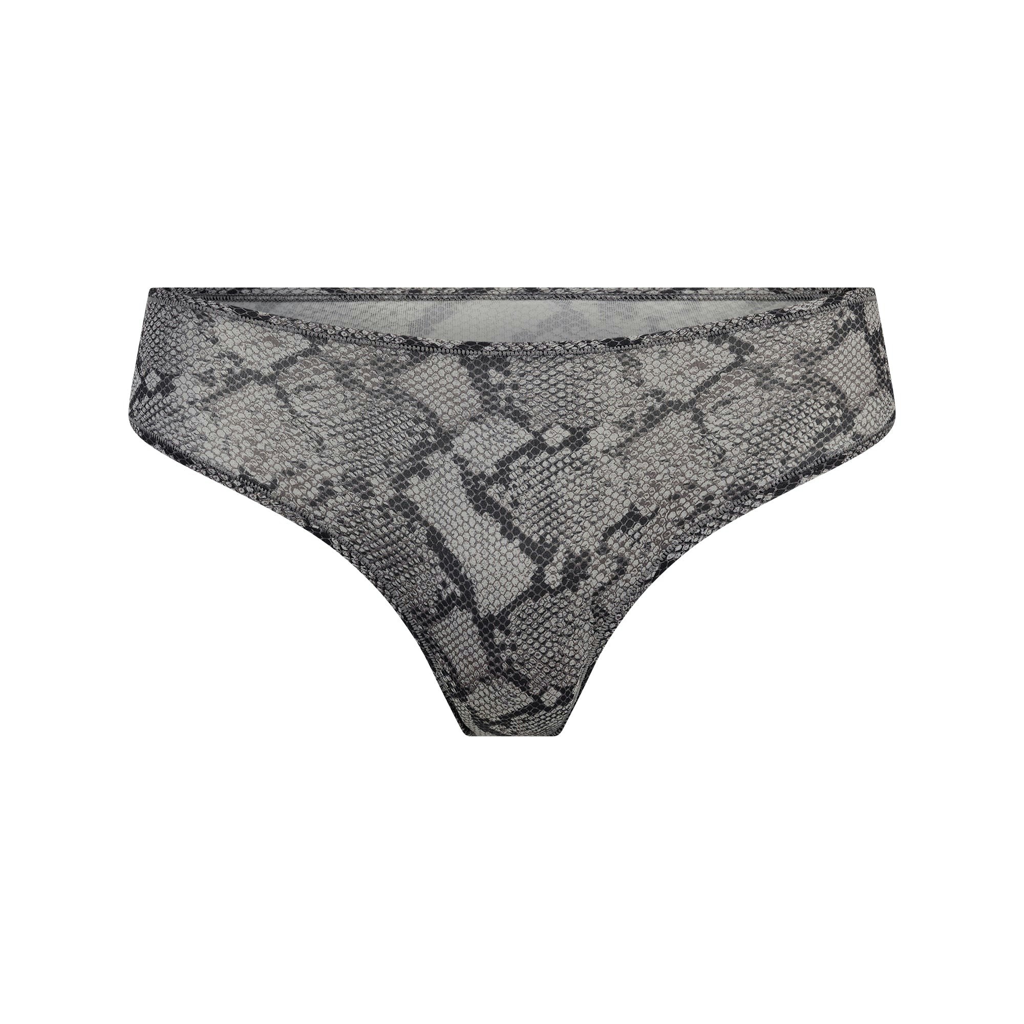 FITS EVERYBODY THONG | SHADOW SNAKE PRINT FLAT ON A WHITE BACKGROUND | FLT