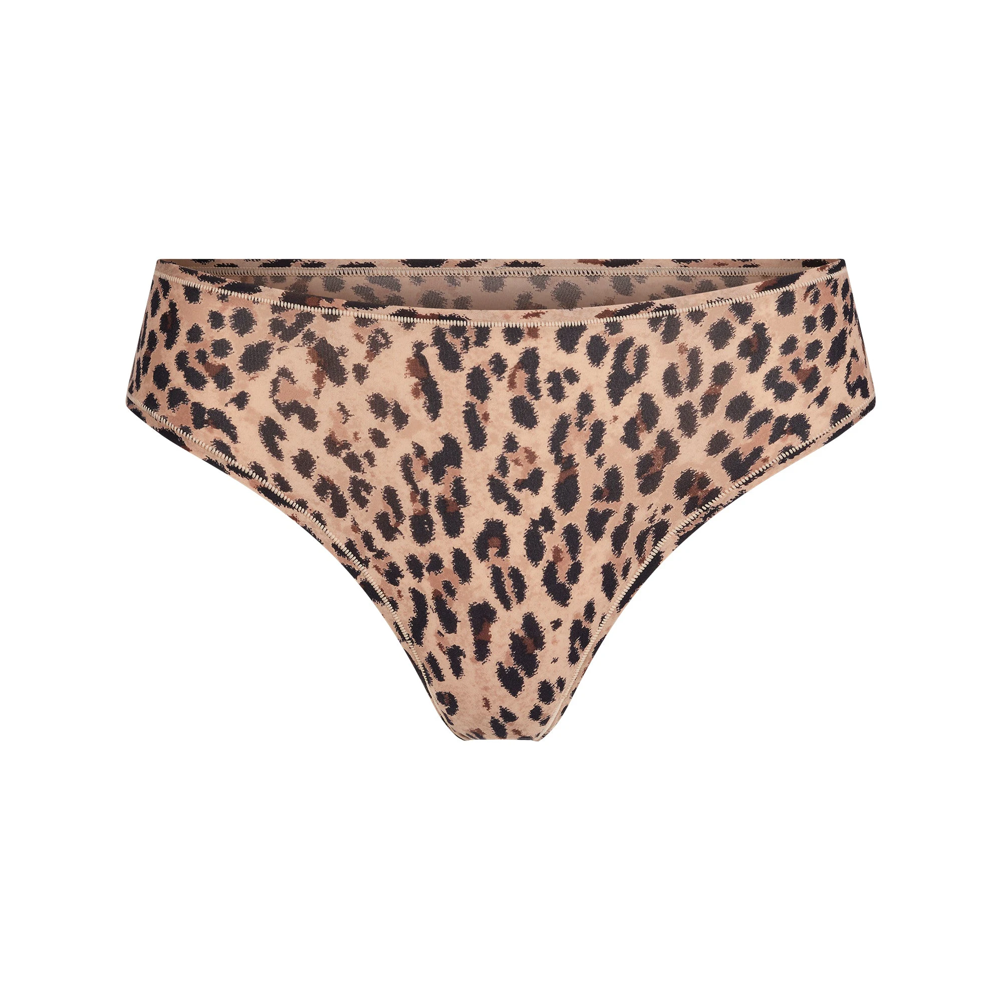 FITS EVERYBODY THONG | SIENNA JAGUAR PRINT FLAT ON A WHITE BACKGROUND | FLT
