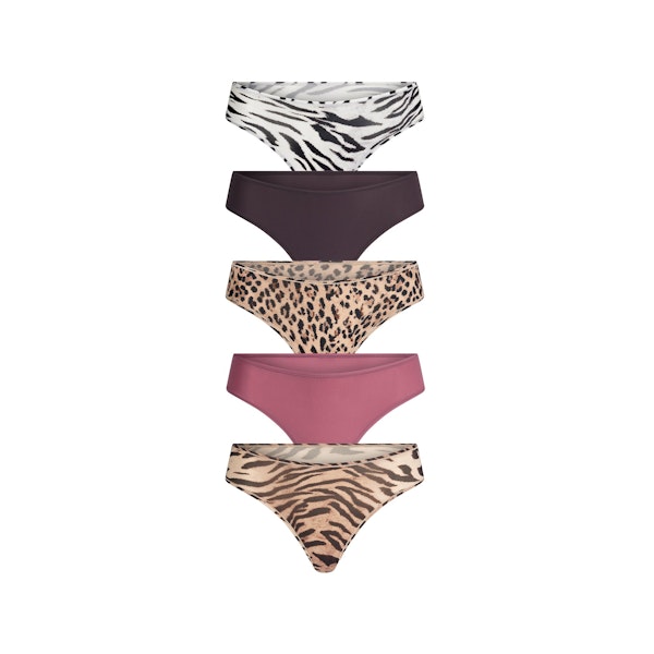 FITS EVERYBODY THONG 5-PACK | PHOENIX ANIMAL MULTI FLAT ON A WHITE BACKGROUND | FLT  @ | FOCUS: 0.0, 1.0, 0.9
