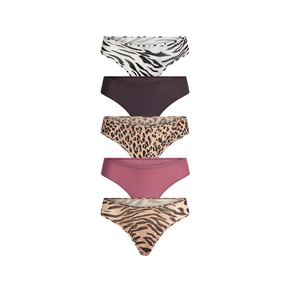 FITS EVERYBODY CHEEKY BRIEF 5-PACK | BRANDY MULTI