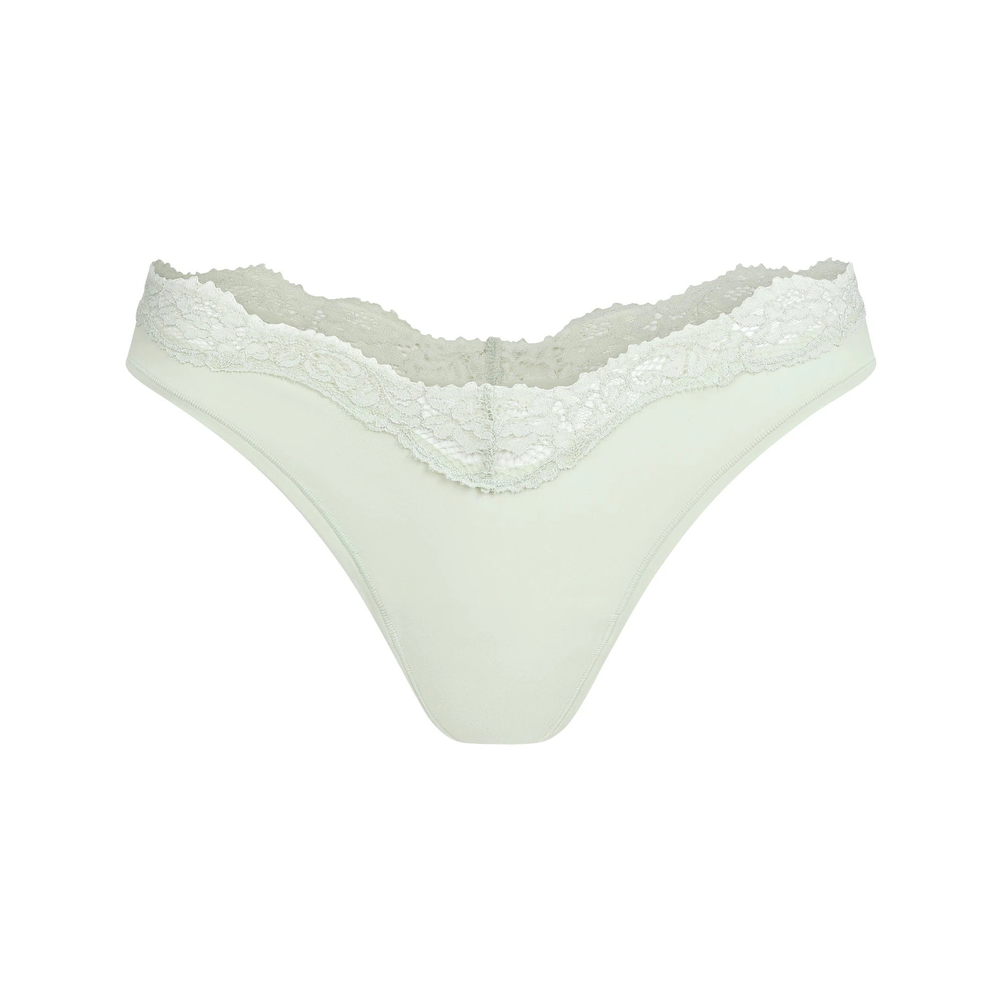 FITS EVERYBODY LACE DIPPED THONG | SPEARMINT FLAT ON A WHITE BACKGROUND | FLT