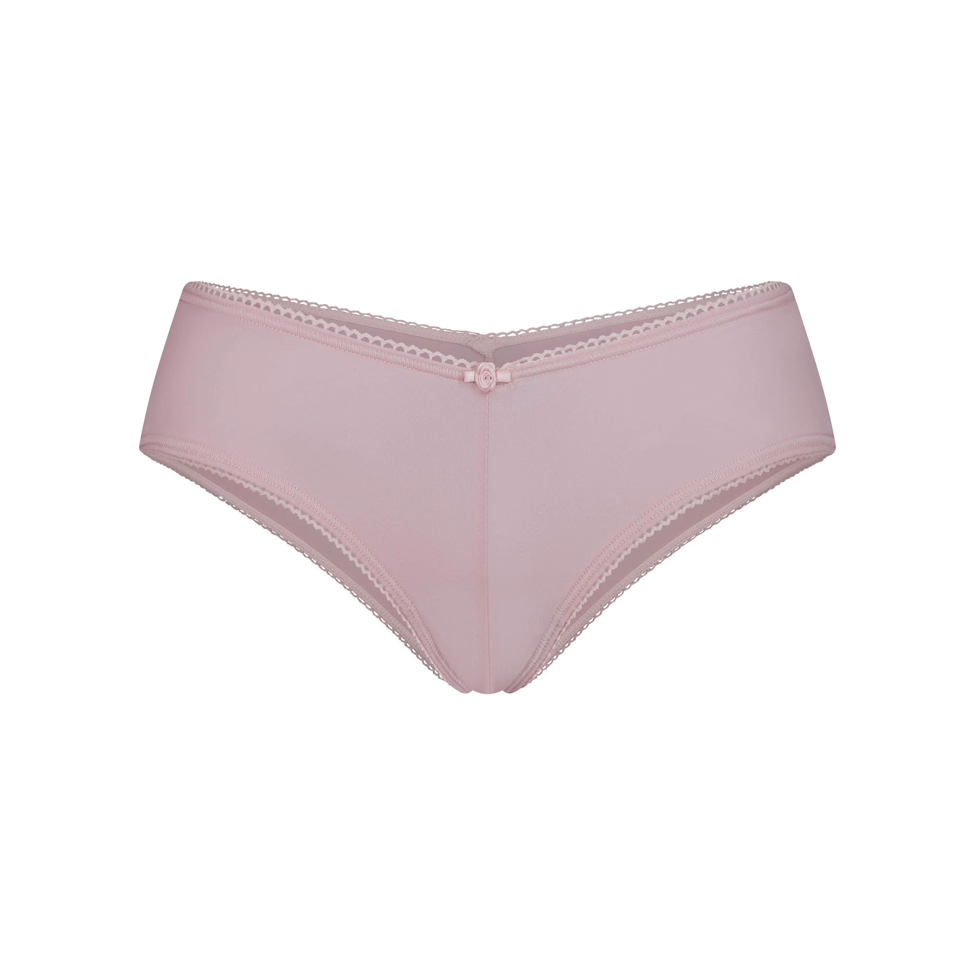 FITS EVERYBODY PICOT TRIM TANGA | ORCHID (TANGAS, PANTIES) FLAT ON A WHITE BACKGROUND | FLT