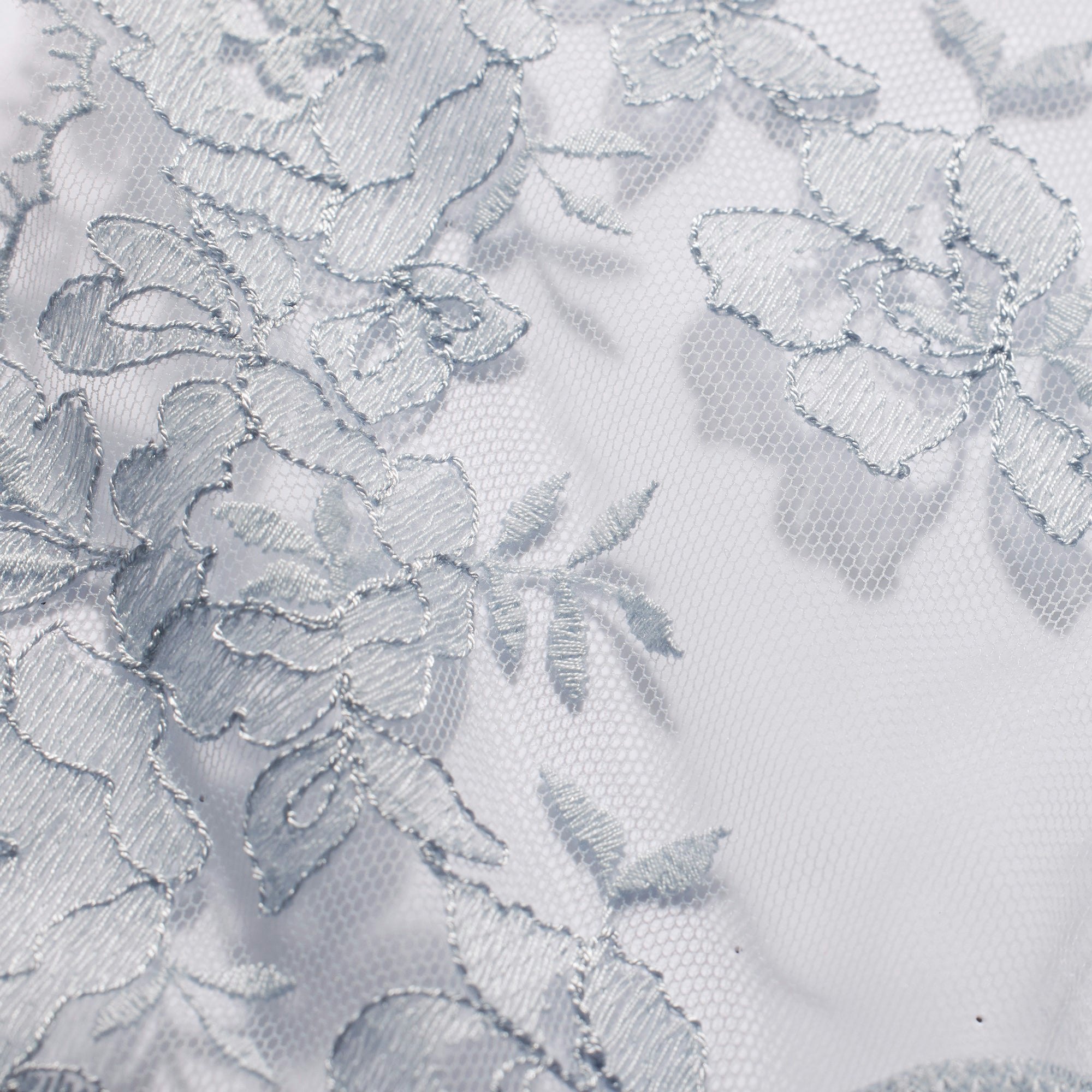 EMBROIDERED LINGERIE LONG SLIP DRESS | PEARL ADDITIONAL FABRIC DETAILS