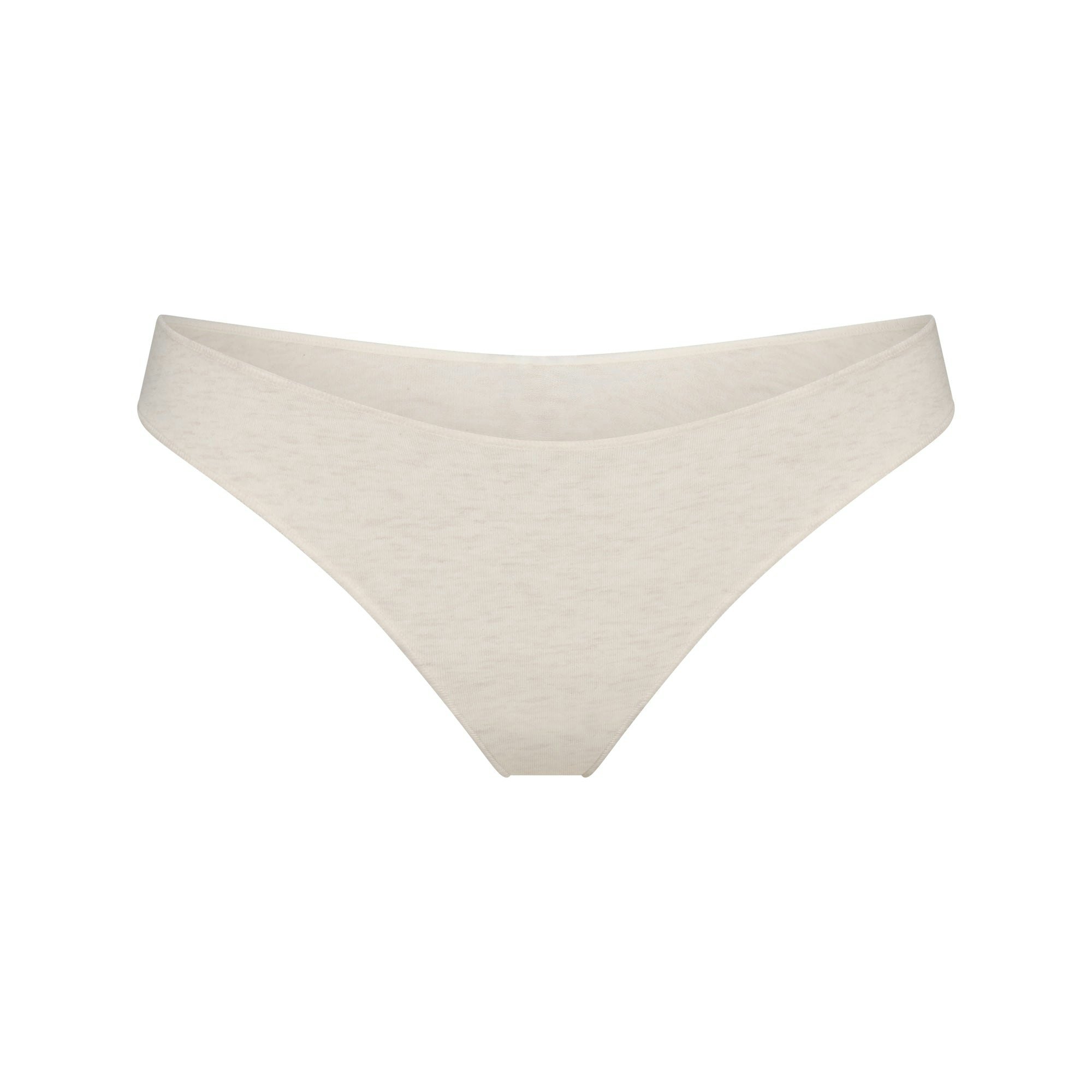 LIGHTWEIGHT COTTON THONG | OATMEAL HEATHER FLAT ON A WHITE BACKGROUND | FLT