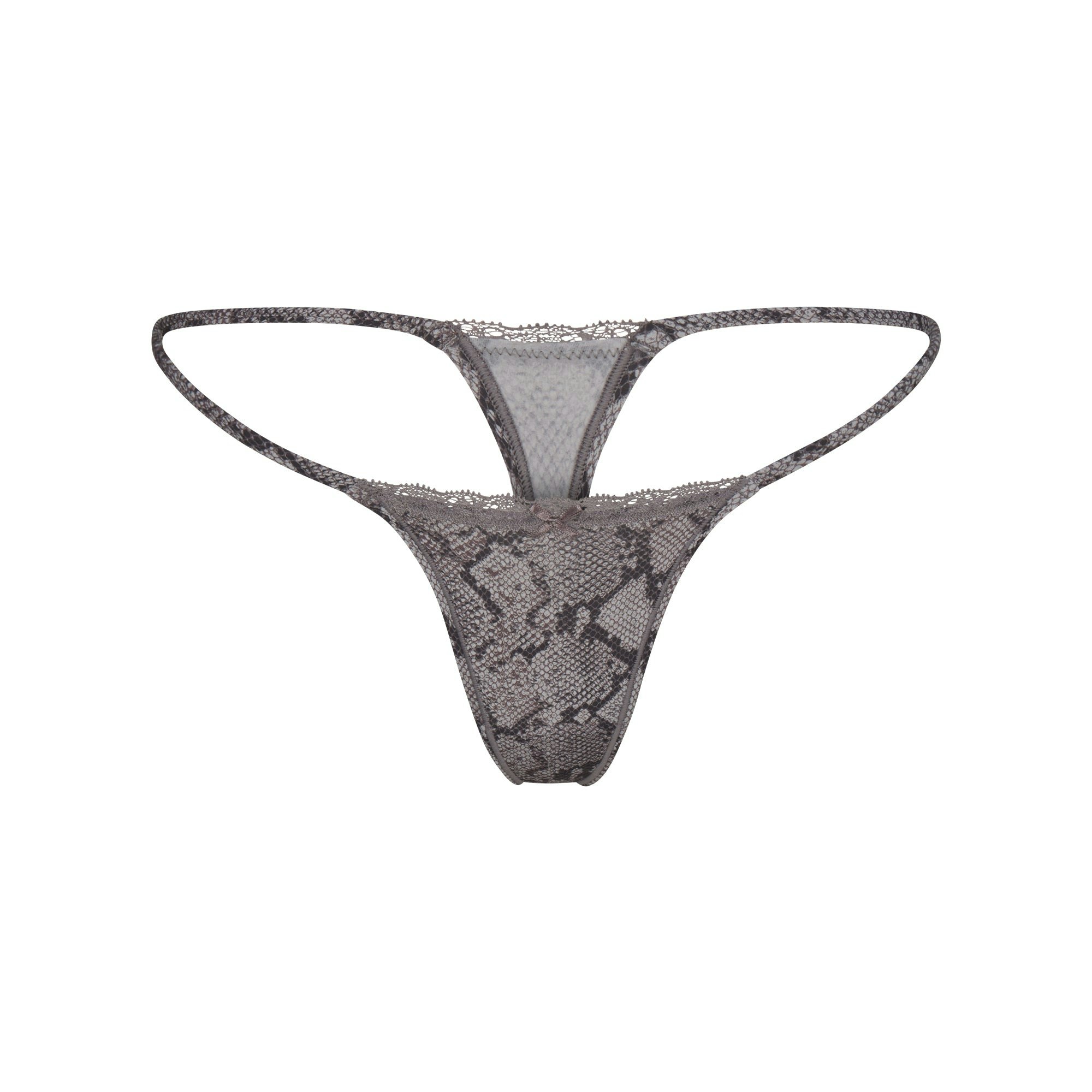 FITS EVERYBODY LACE STRING THONG 4-PACK | JASPER SNAKE MULTI FLAT ON A WHITE BACKGROUND | FLT