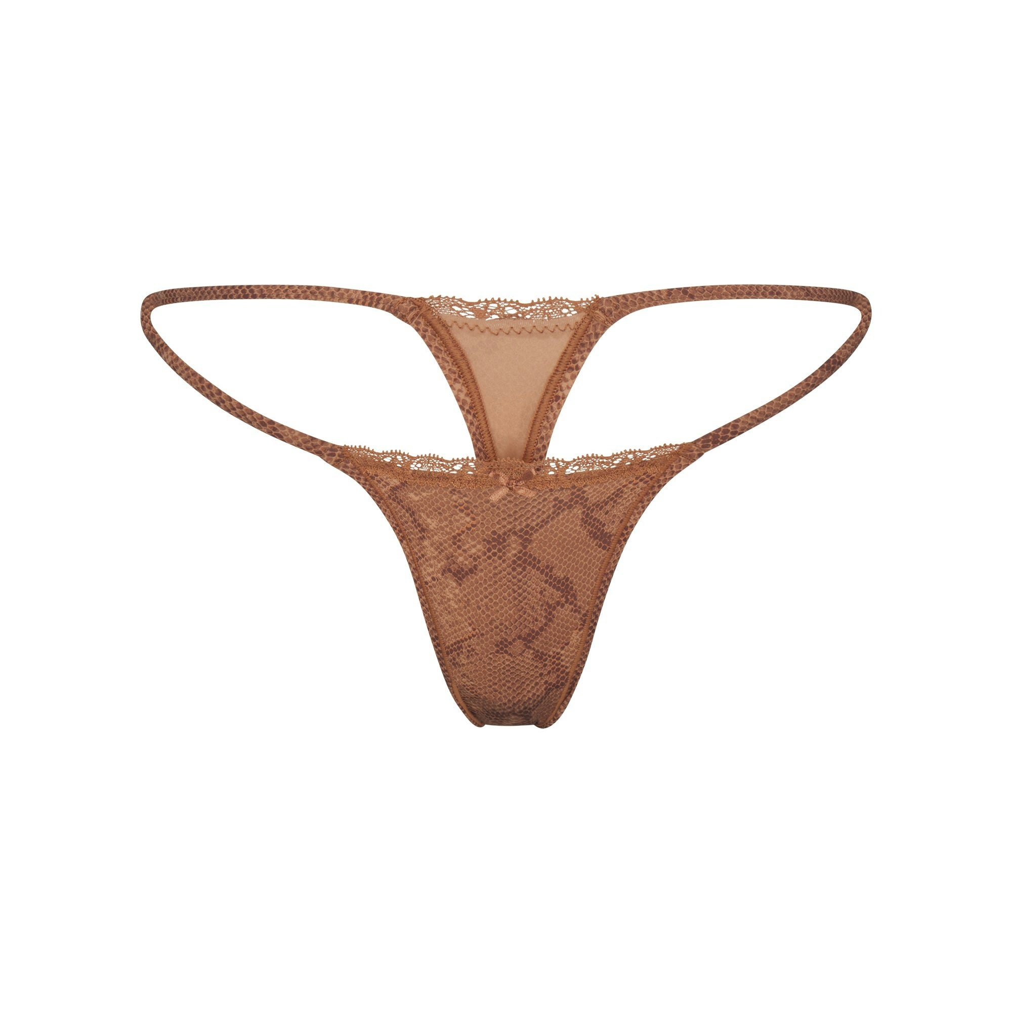 FITS EVERYBODY LACE STRING THONG 4-PACK | JASPER SNAKE MULTI FLAT ON A WHITE BACKGROUND | FLT