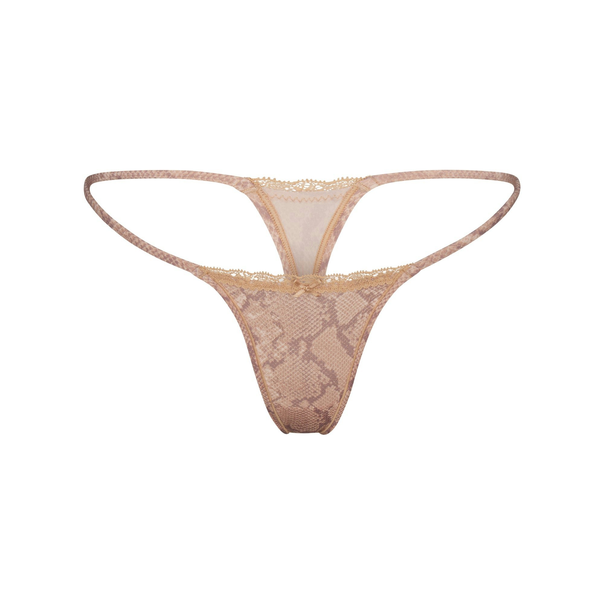 FITS EVERYBODY LACE STRING THONG 4-PACK | JASPER SNAKE MULTI FLAT ON A WHITE BACKGROUND | FLT
