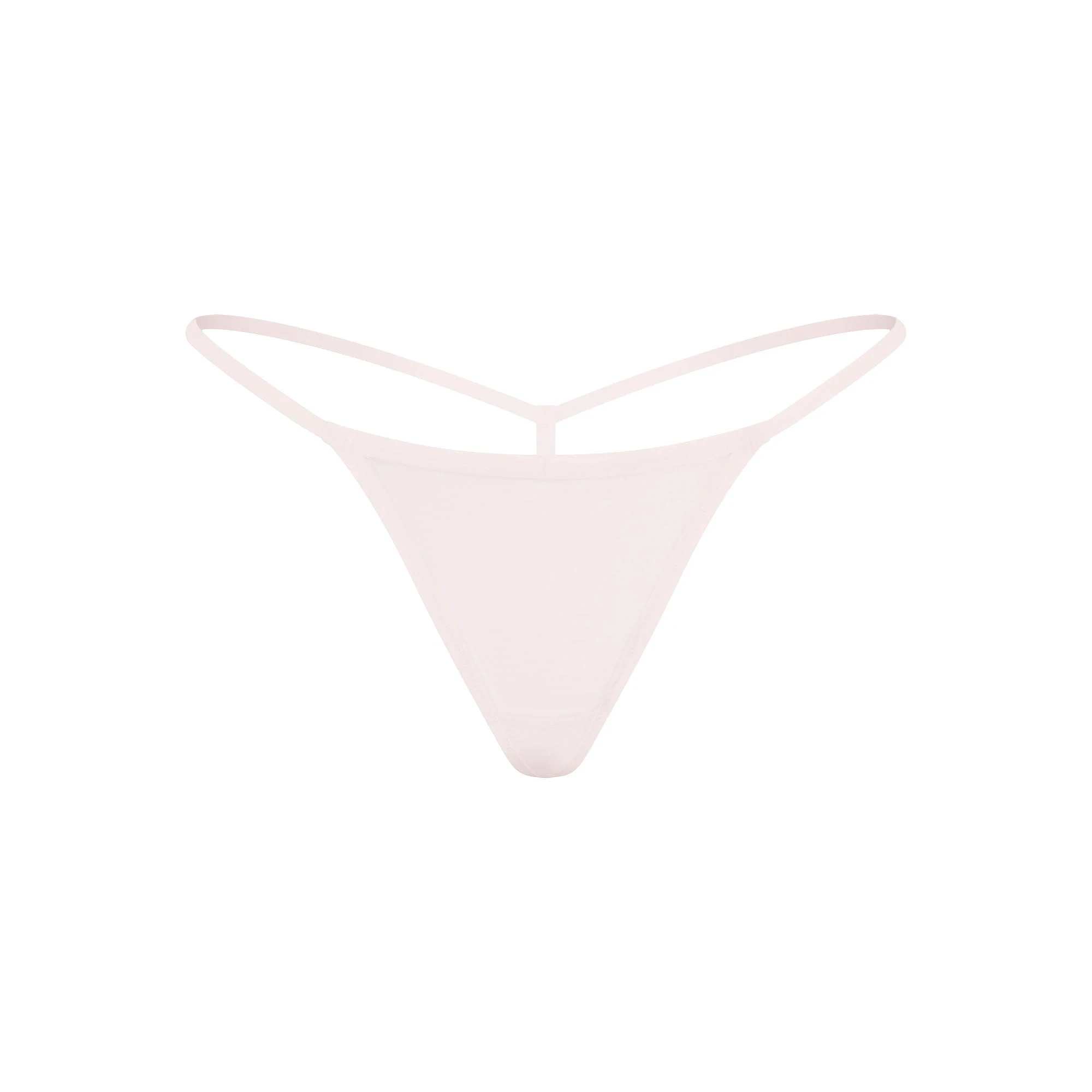 ULTRA FINE MESH DEEP V MICRO THONG | BARELY PINK FLAT ON A WHITE BACKGROUND | FLT
