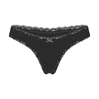 LIGHTWEIGHT COTTON LACE THONG
