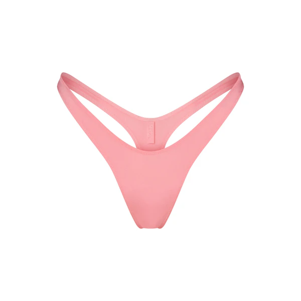 SHINE FOUNDATIONS DIPPED THONG | MELON FLAT ON A WHITE BACKGROUND | FLT