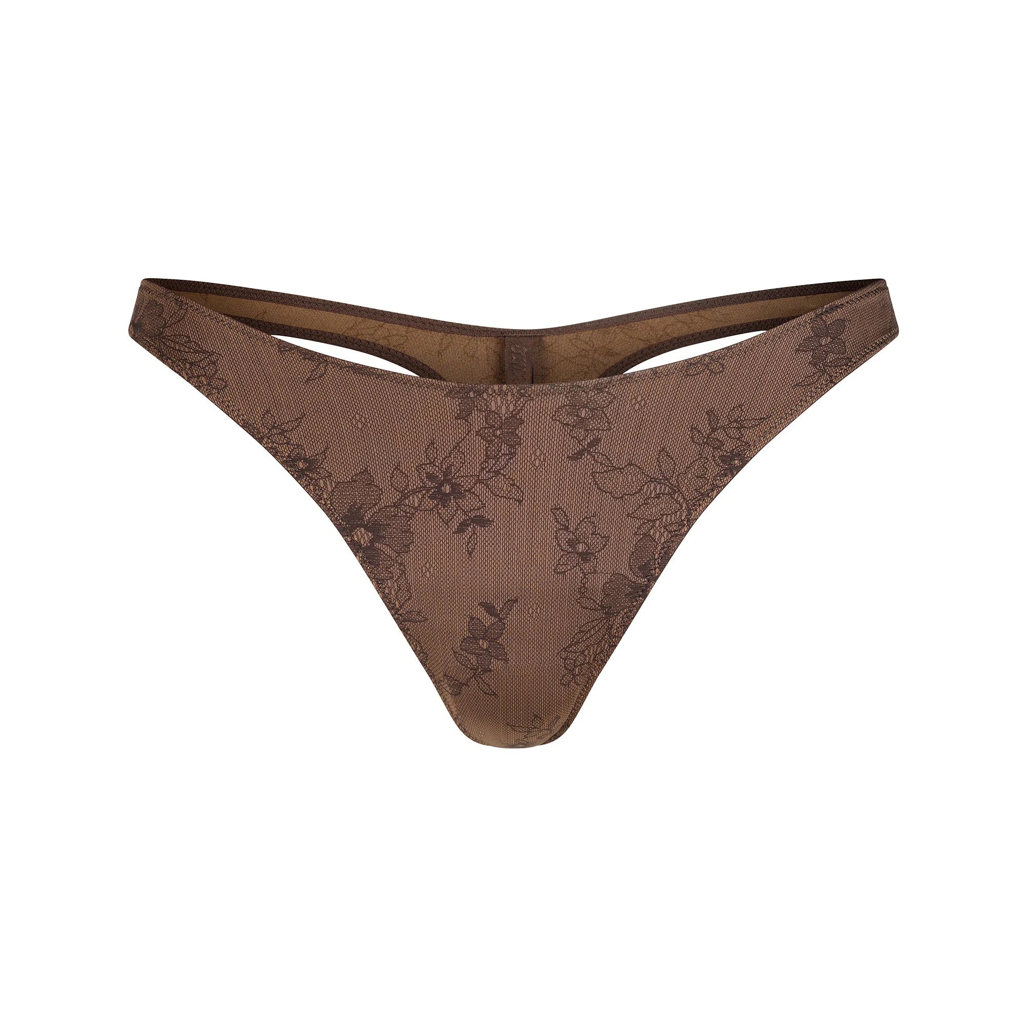 SHINE FOUNDATIONS DIPPED THONG | OXIDE LACE PRINT FLAT ON A WHITE BACKGROUND | FLT