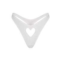 COTTON JERSEY HEART DIPPED THONG
